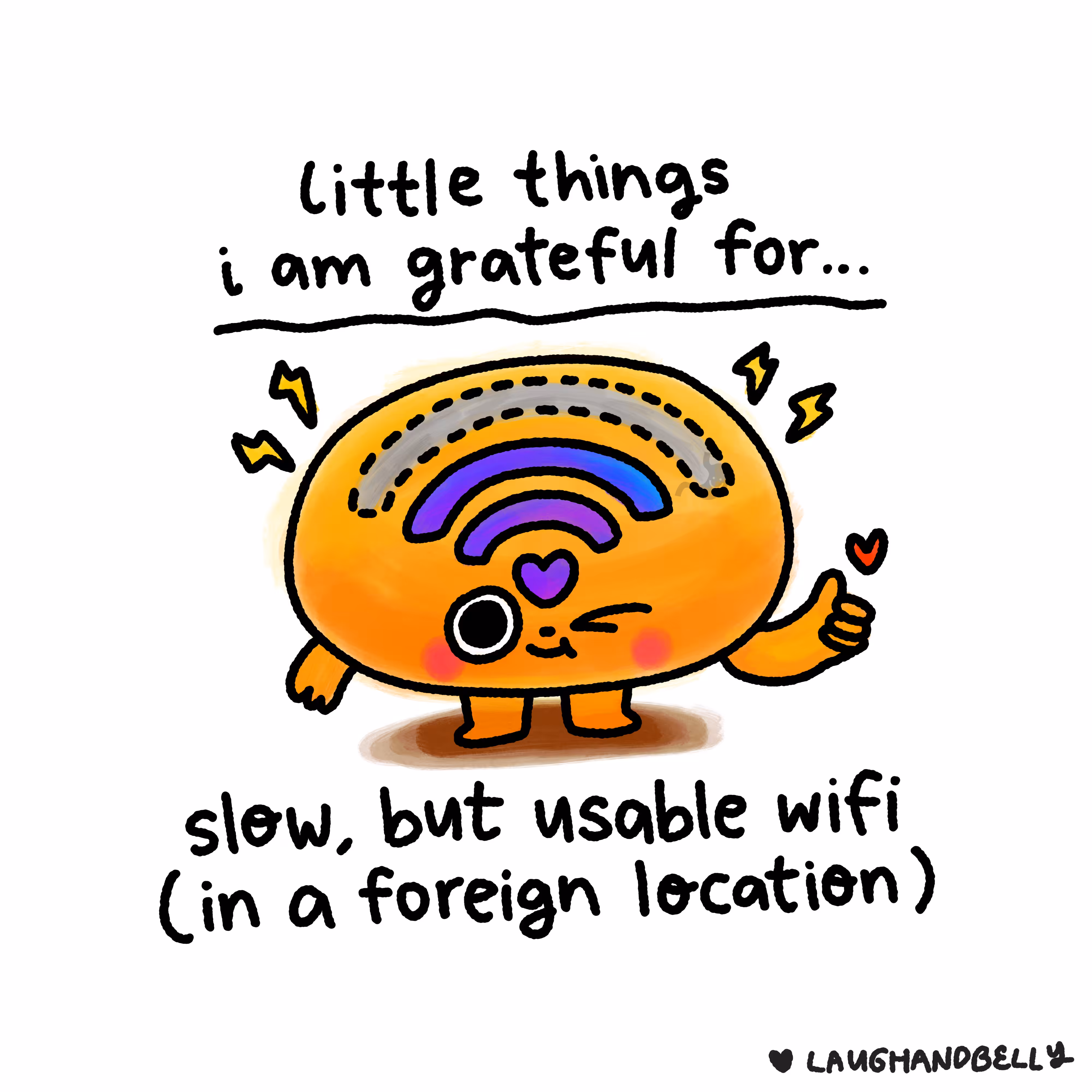 little things i am grateful for: Slow, but useable wifi