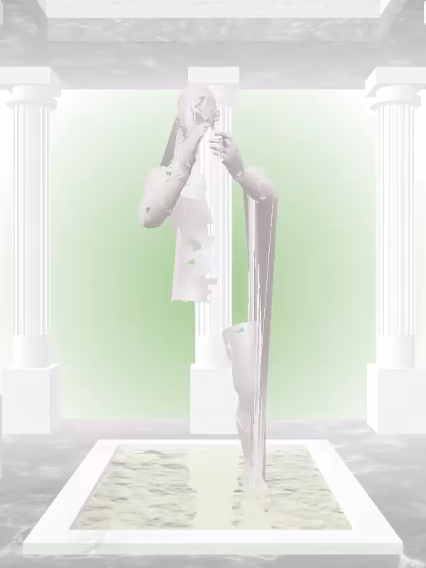 HeavenComputer: The Cheering Matte Ivory Man #5351