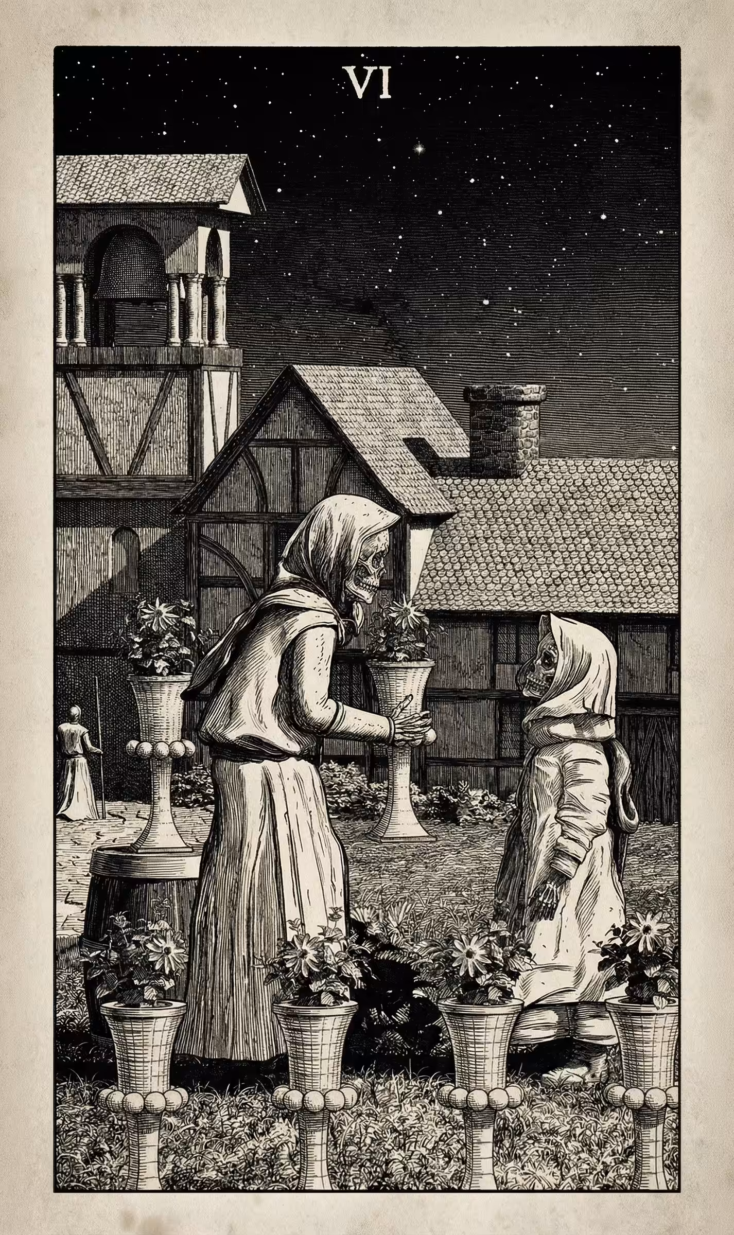 The Fool's Journey: 6 of Cups — Litho