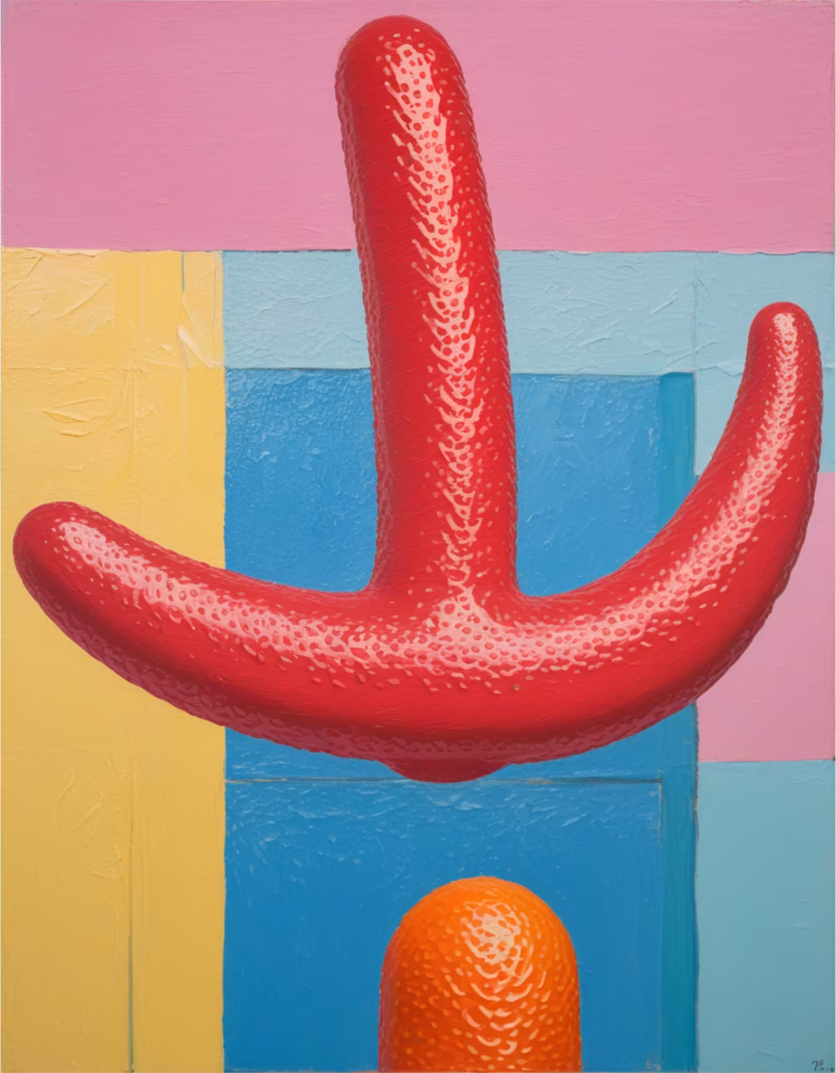 SELF PORTRAIT AS FLOATING FRUIT ANCHOR