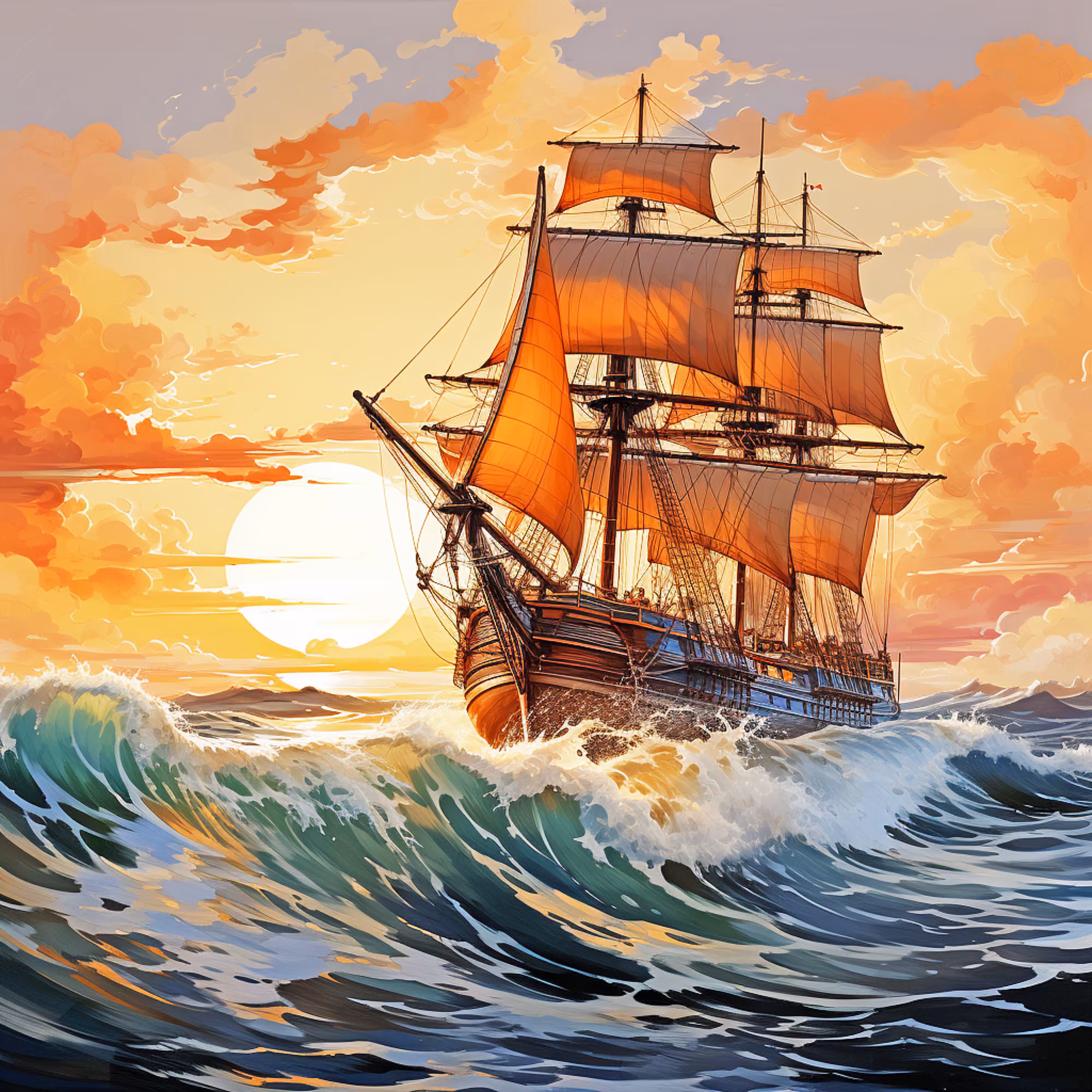 In the rays of sunset