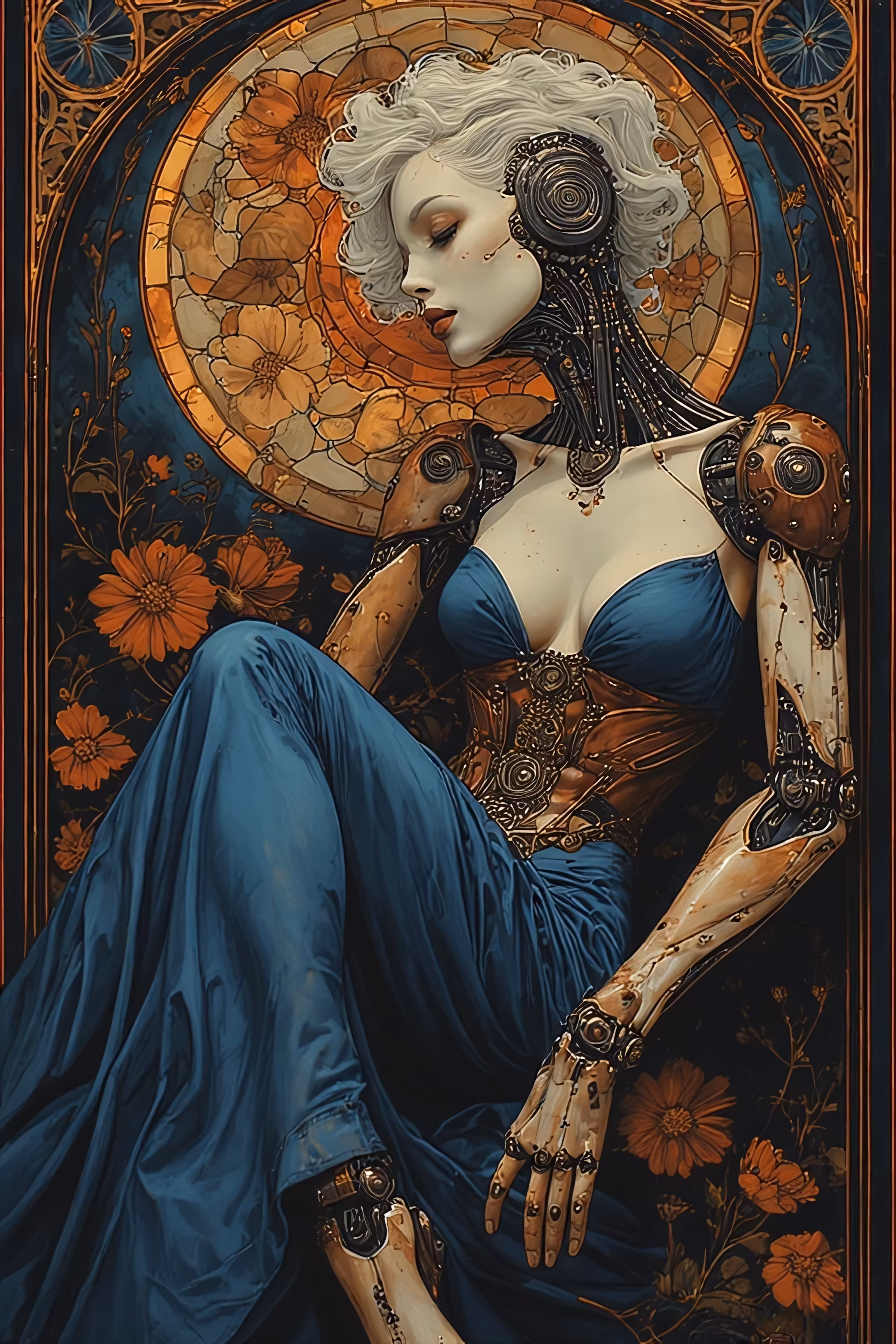 The Steampunk Lady: Triptych of Mechanical Elegance 3