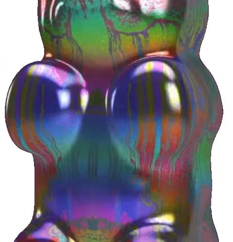 Blended Trip Gummy Bear #006 (Rorschach #013 + Rainbow #008)
