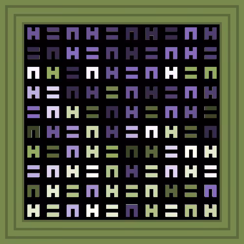Til Teg Top Ekoms :: Procedural Symbols (H=N) #508/1000