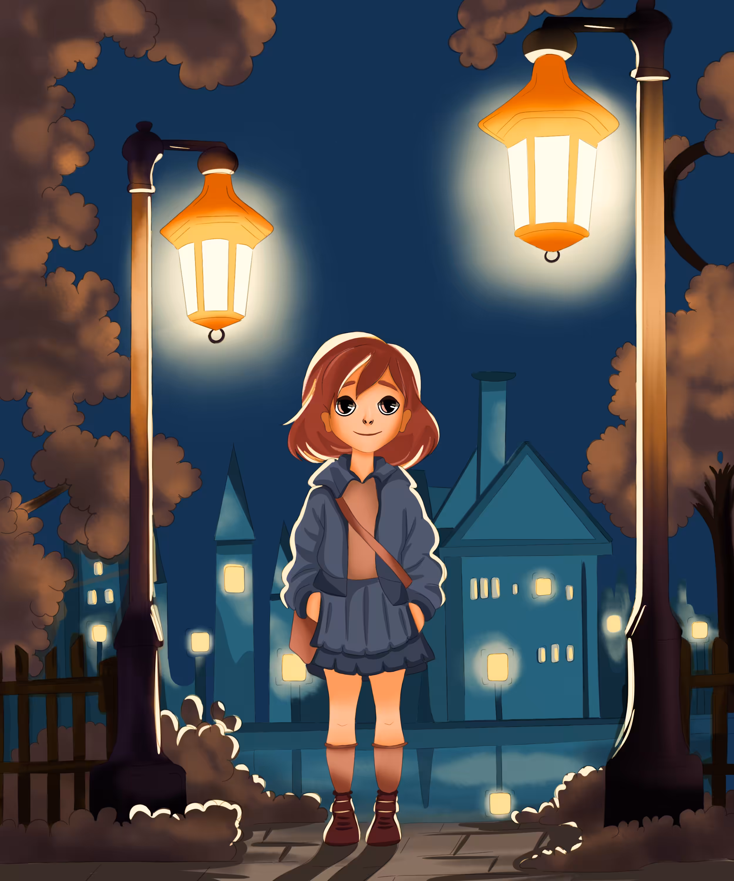 A walk through the night city