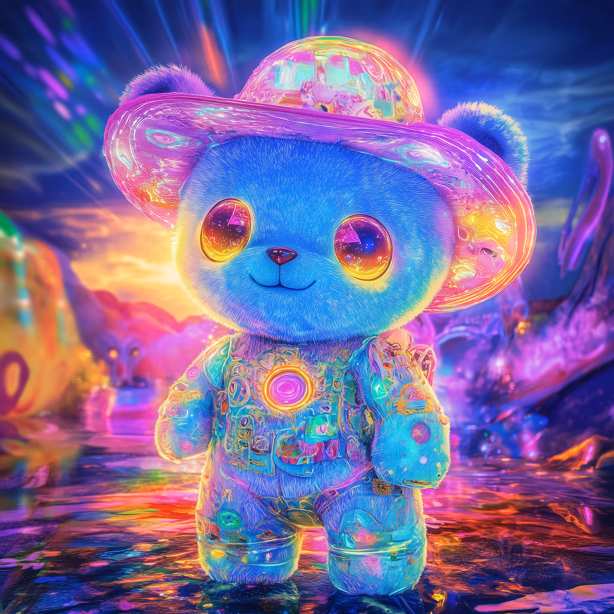 Neon Bear Bliss