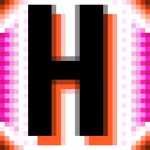 Drop Cap "Stamped One" Letter H