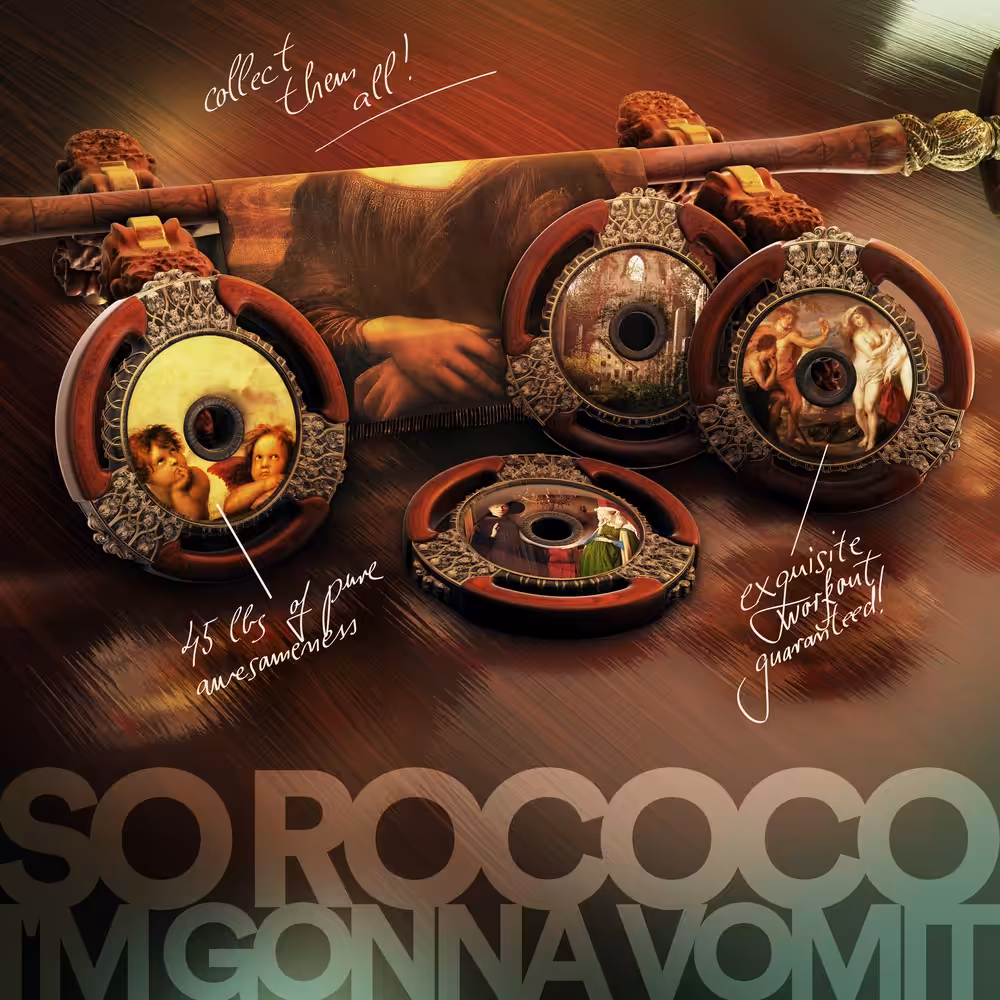 "SO ROCOCO I'M GONNA VOMIT" Fitness Triptych - 2/3