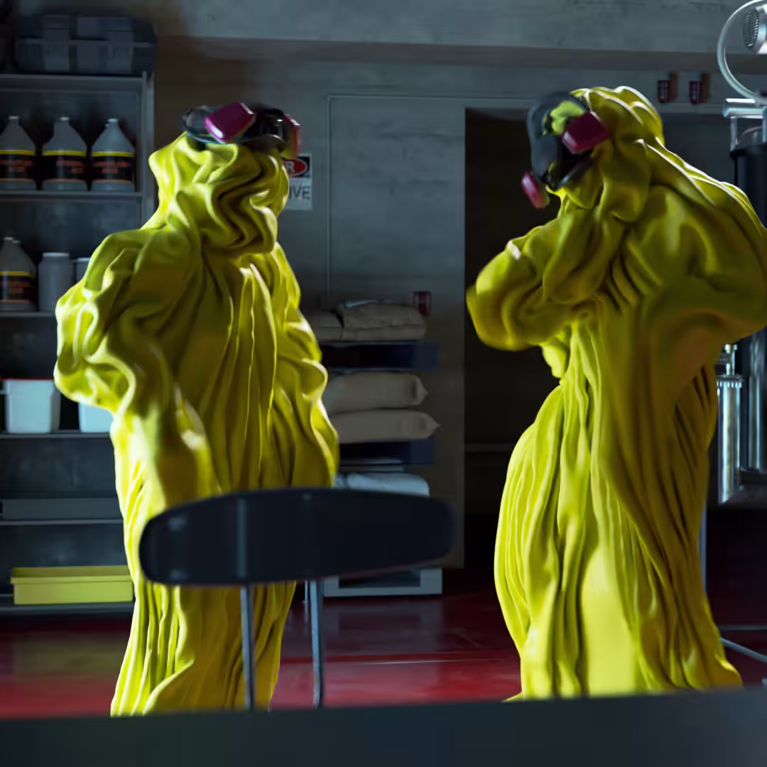 Jesse and Walt after another successful cook in the lab