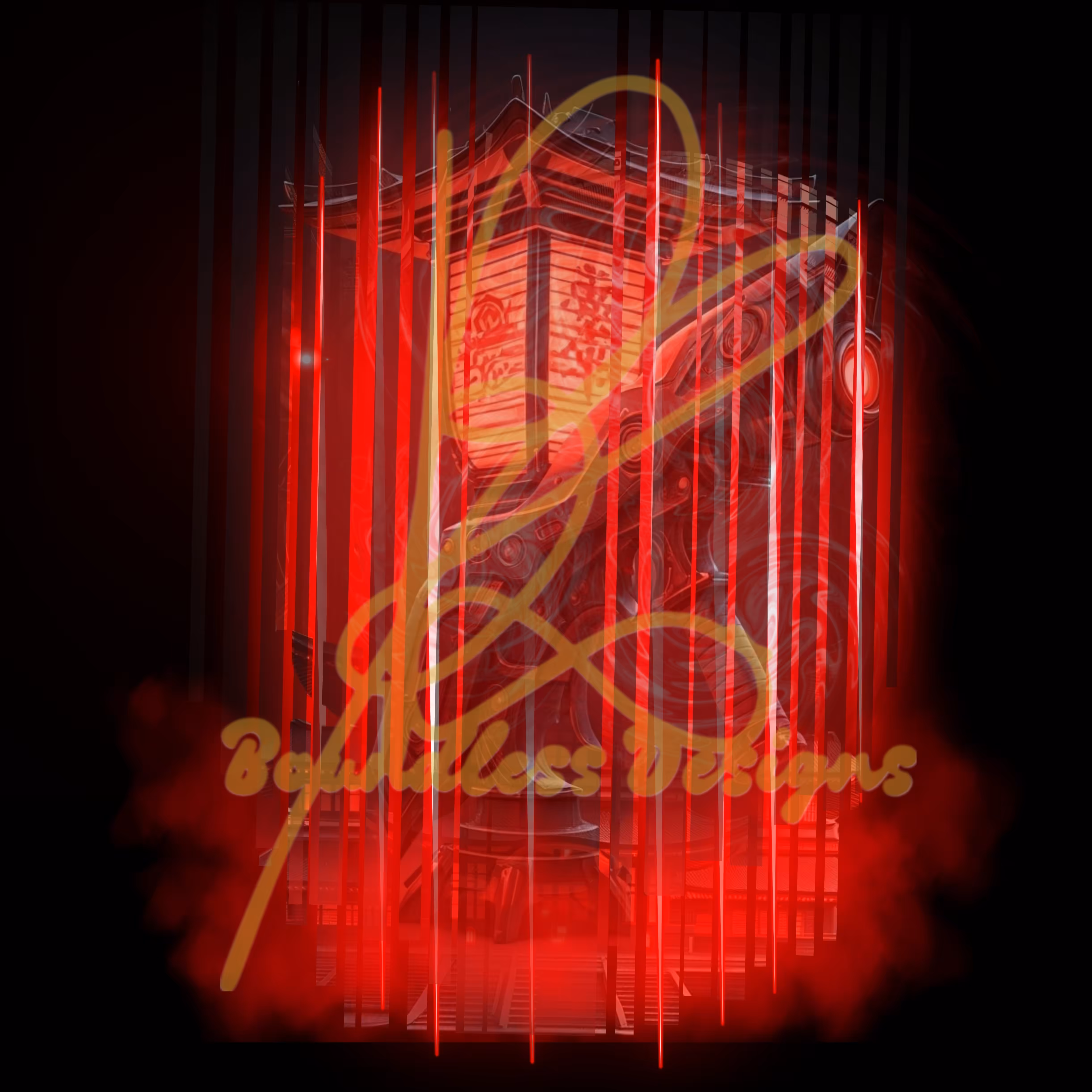 MIRAI LANTERN CANNON NEON RED SIGNED (WITH UNLOCKABLE CONTENT NO SIGNATURE VARIANT)