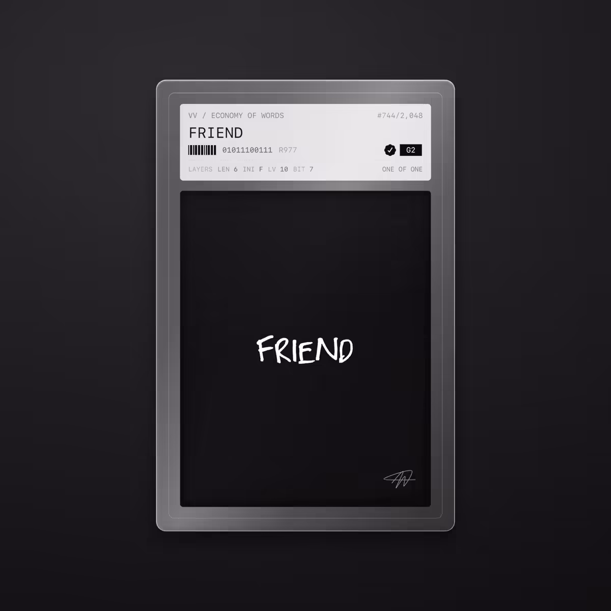 Economy of Words: FRIEND · #744
