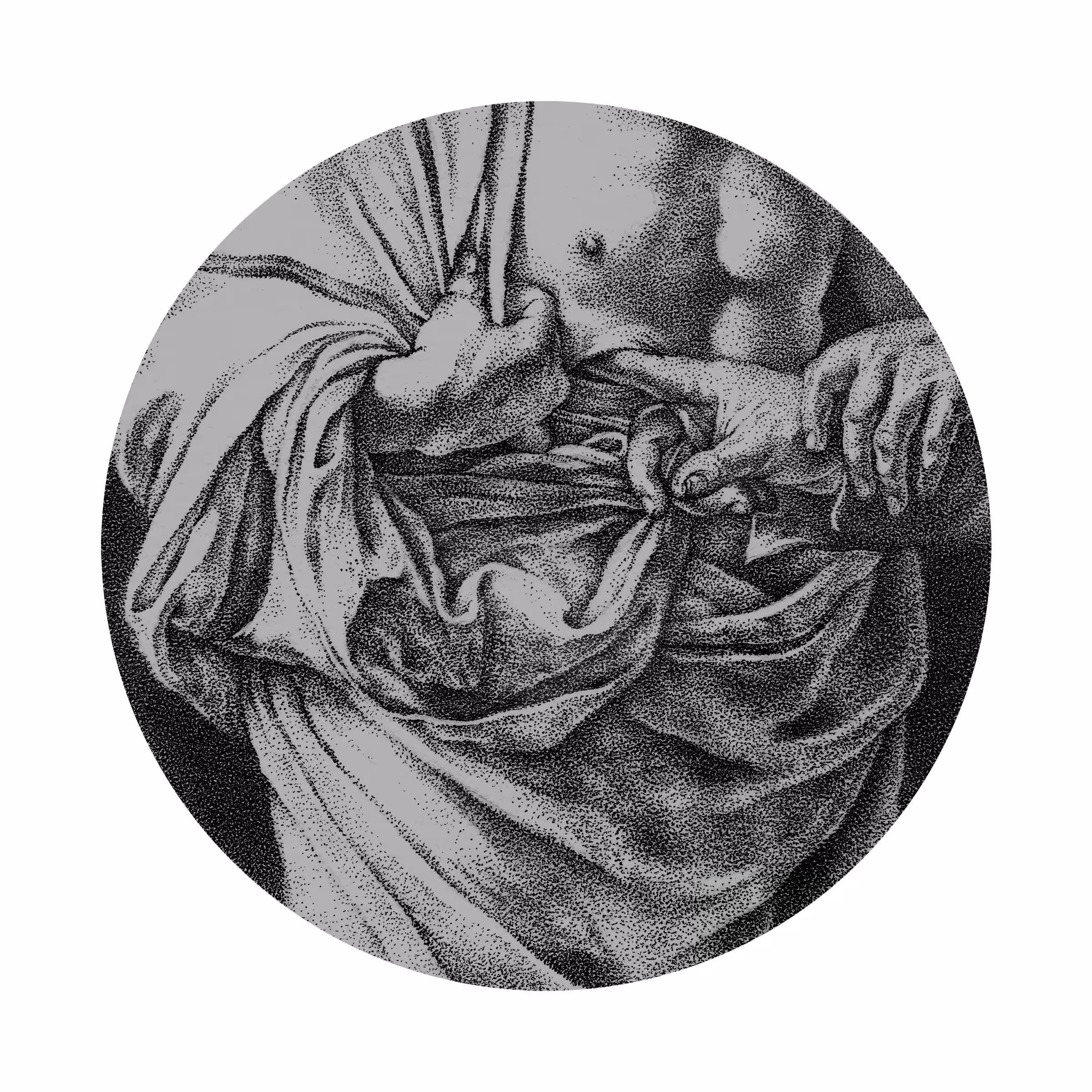 A Laughable Renunciation (after The Incredulity of Saint Thomas by Caravaggio)
