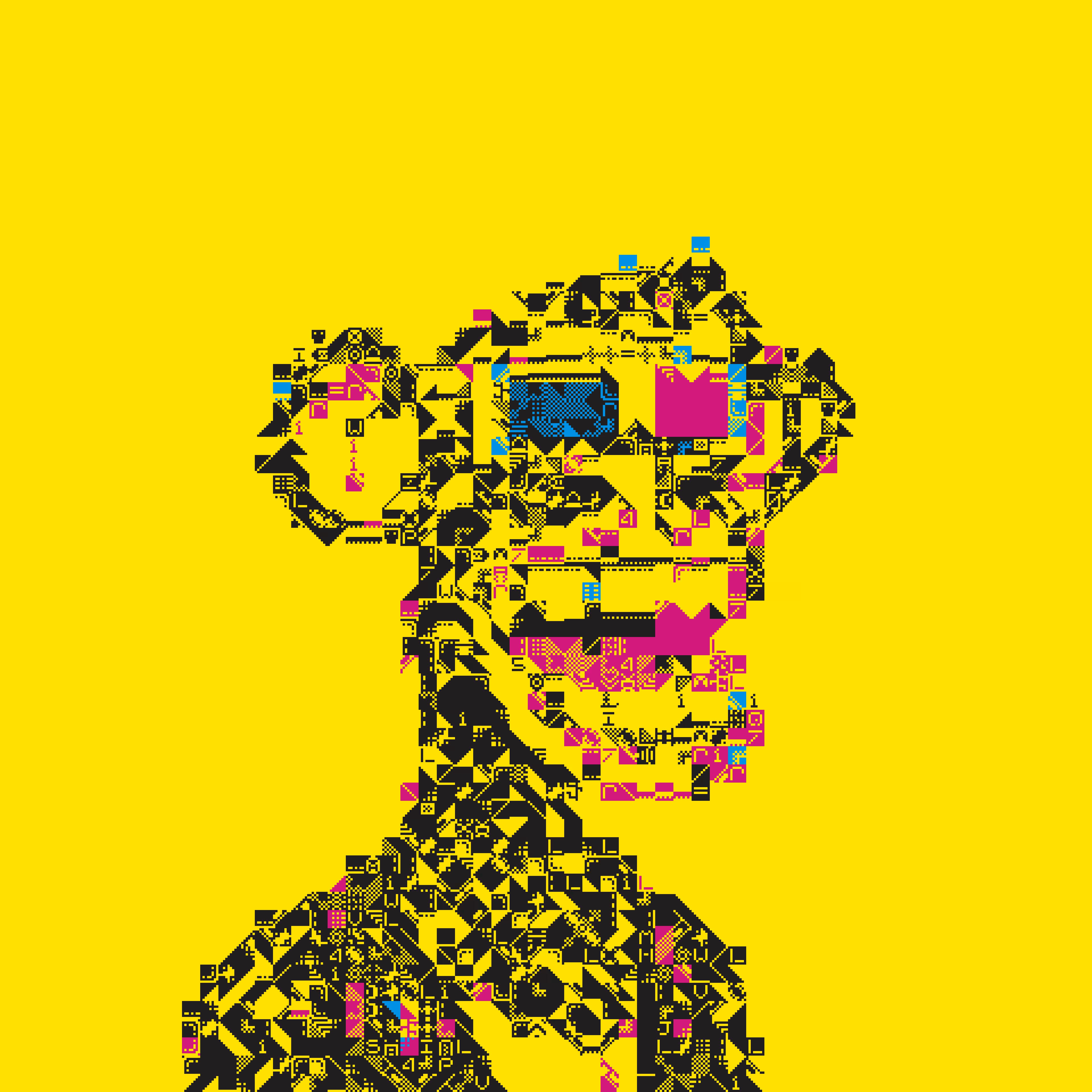 3D CUBIST APES #21
