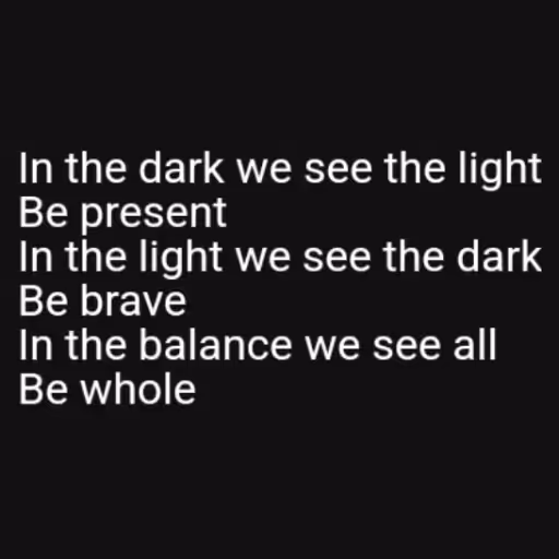 In the dark we see t...