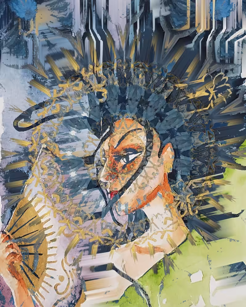Lady with a fan