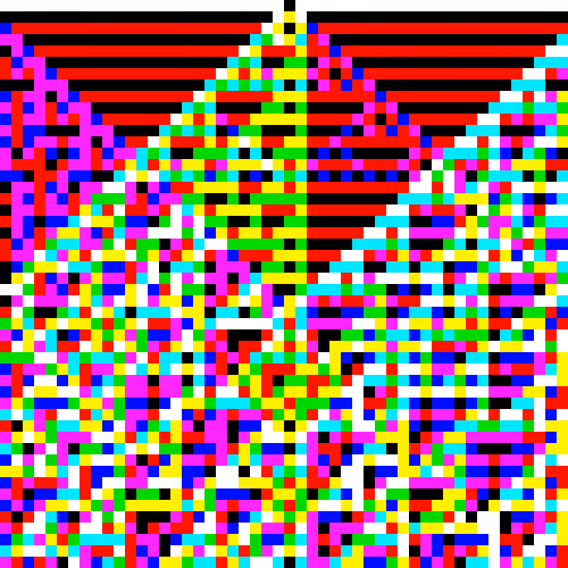 RGB Elementary Cellular Automaton #375