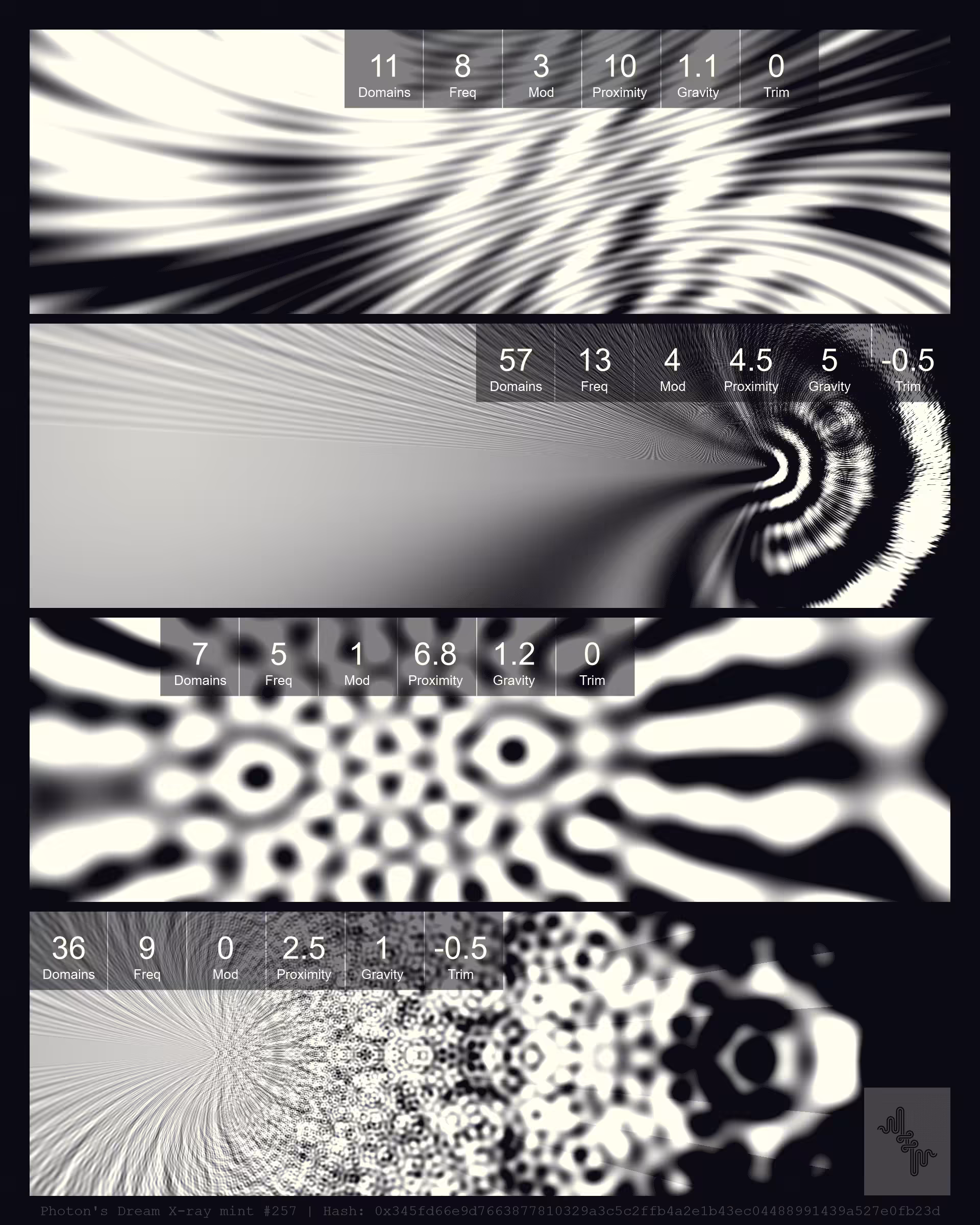 Photon's Dream X-rays by Harvey Rayner: Photon's Dream X-ray mint#257