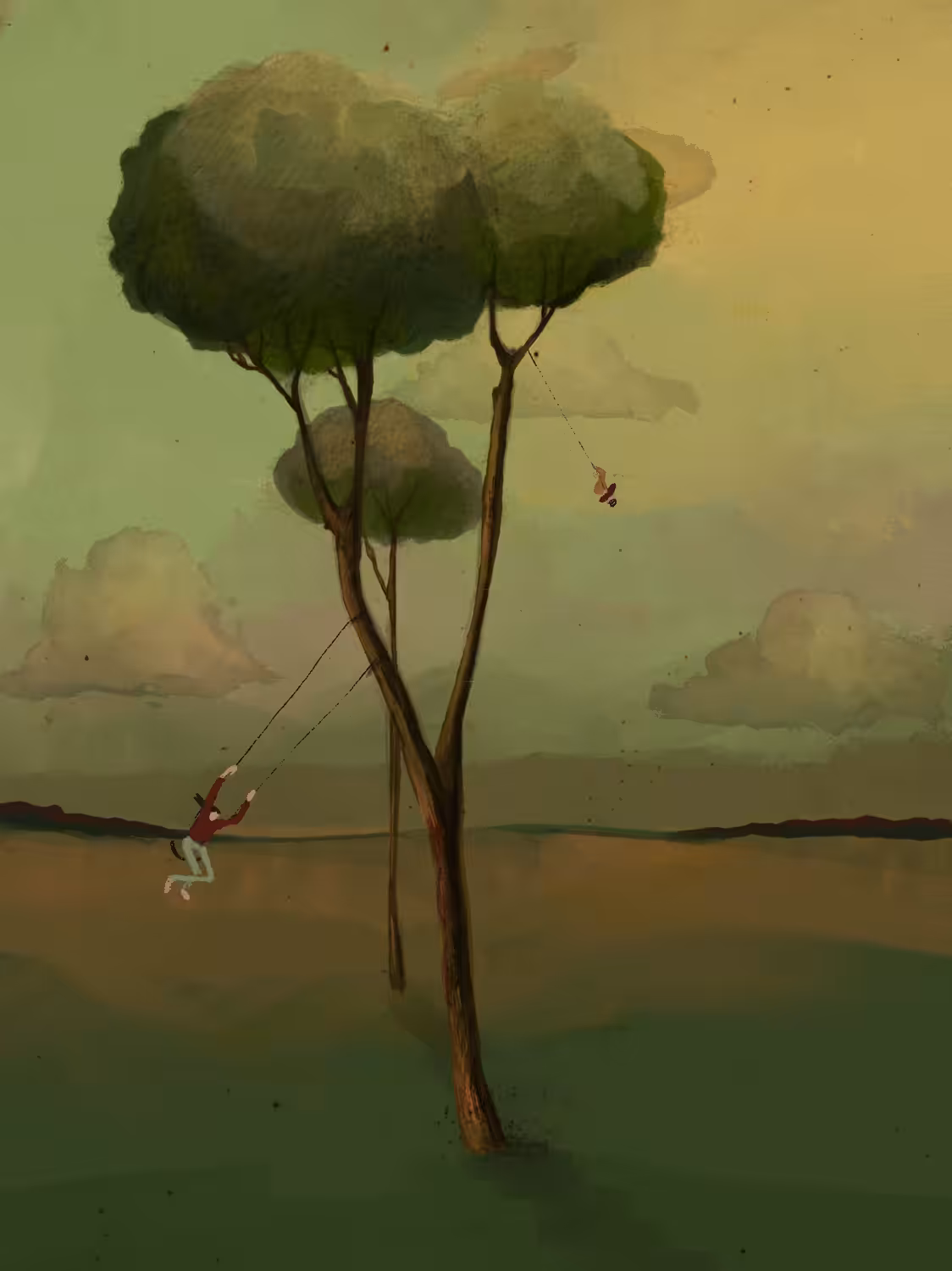 Swinging on Trees in Spring