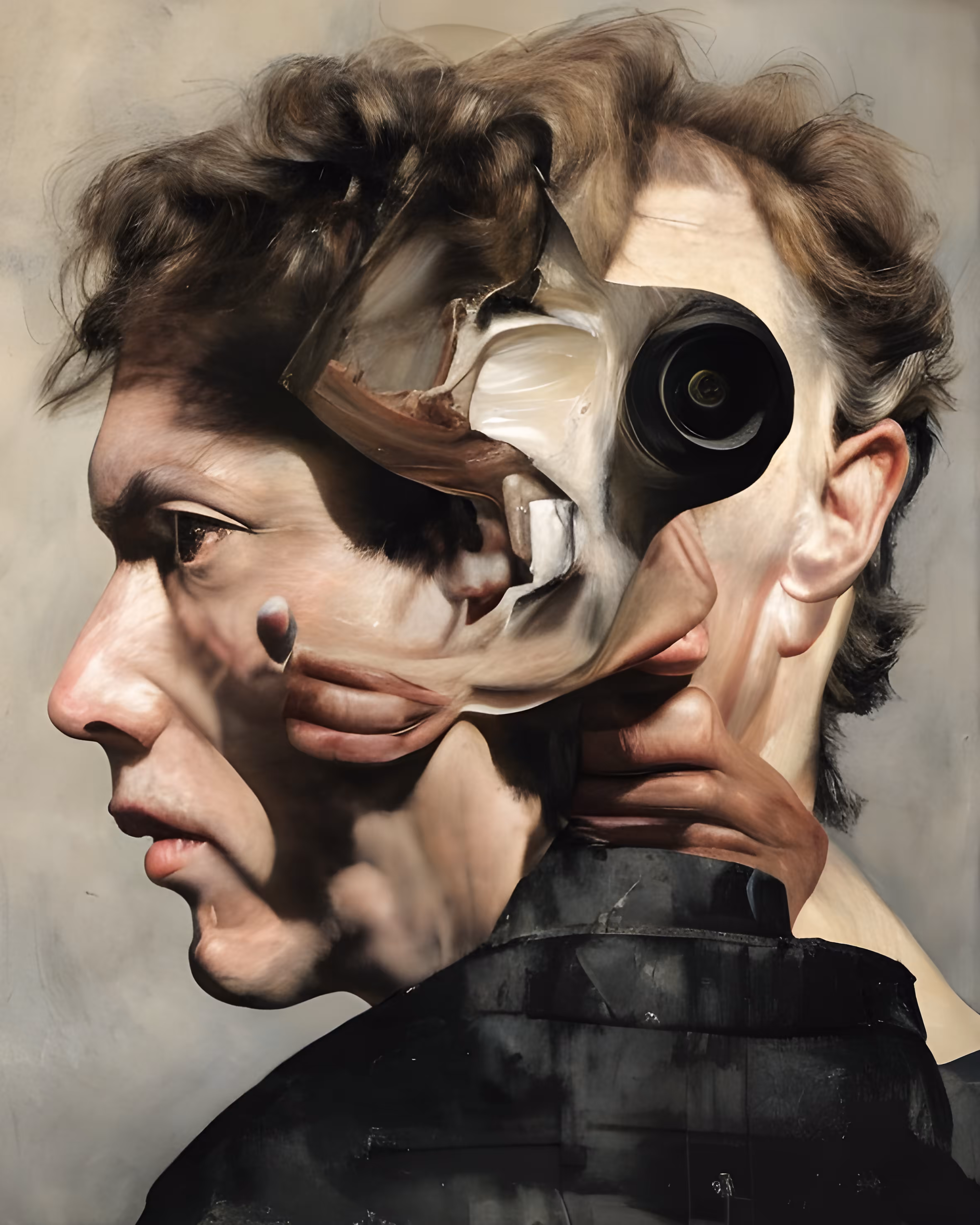 "Unveiling the Soul: A Man's Expression"