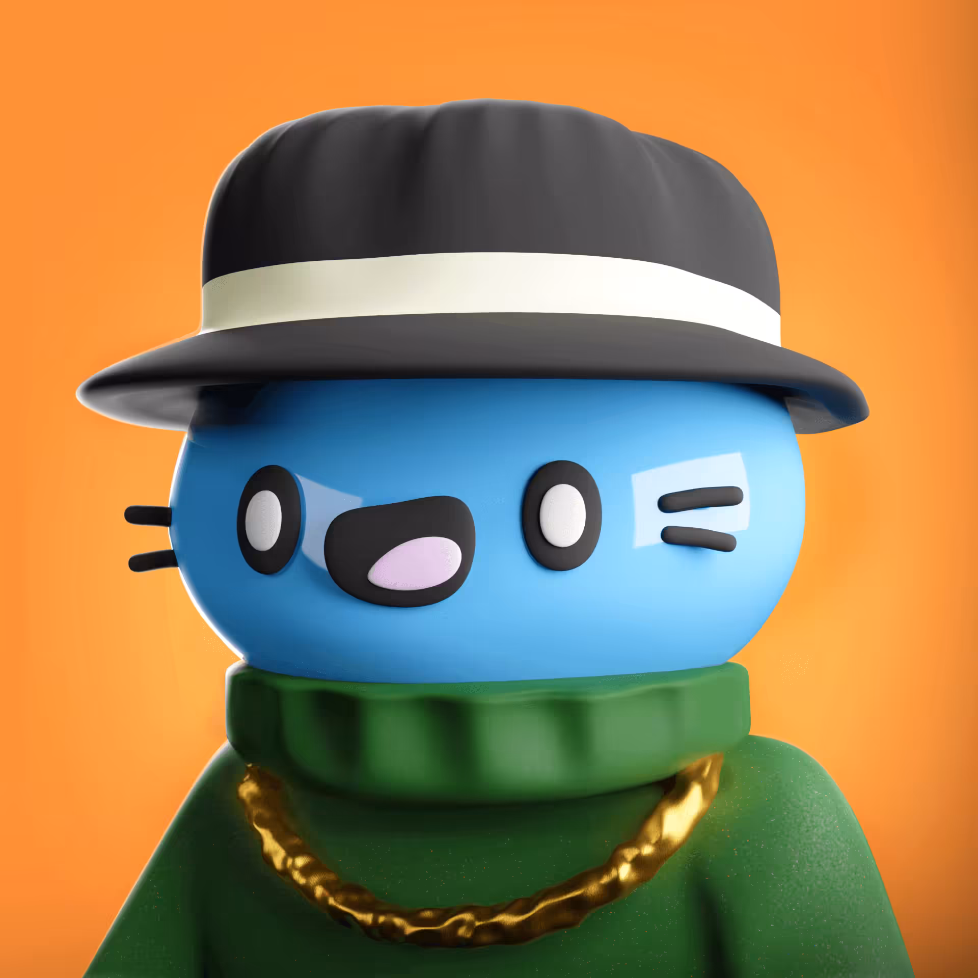 3D Cool Cat #8069
