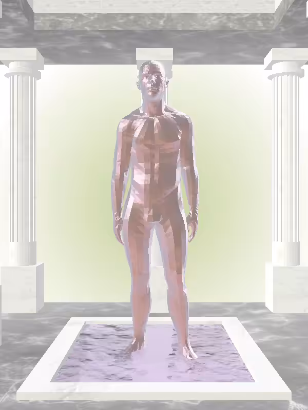HeavenComputer: The Fragmented Phone Calling Rosy Shimmer Man #5648