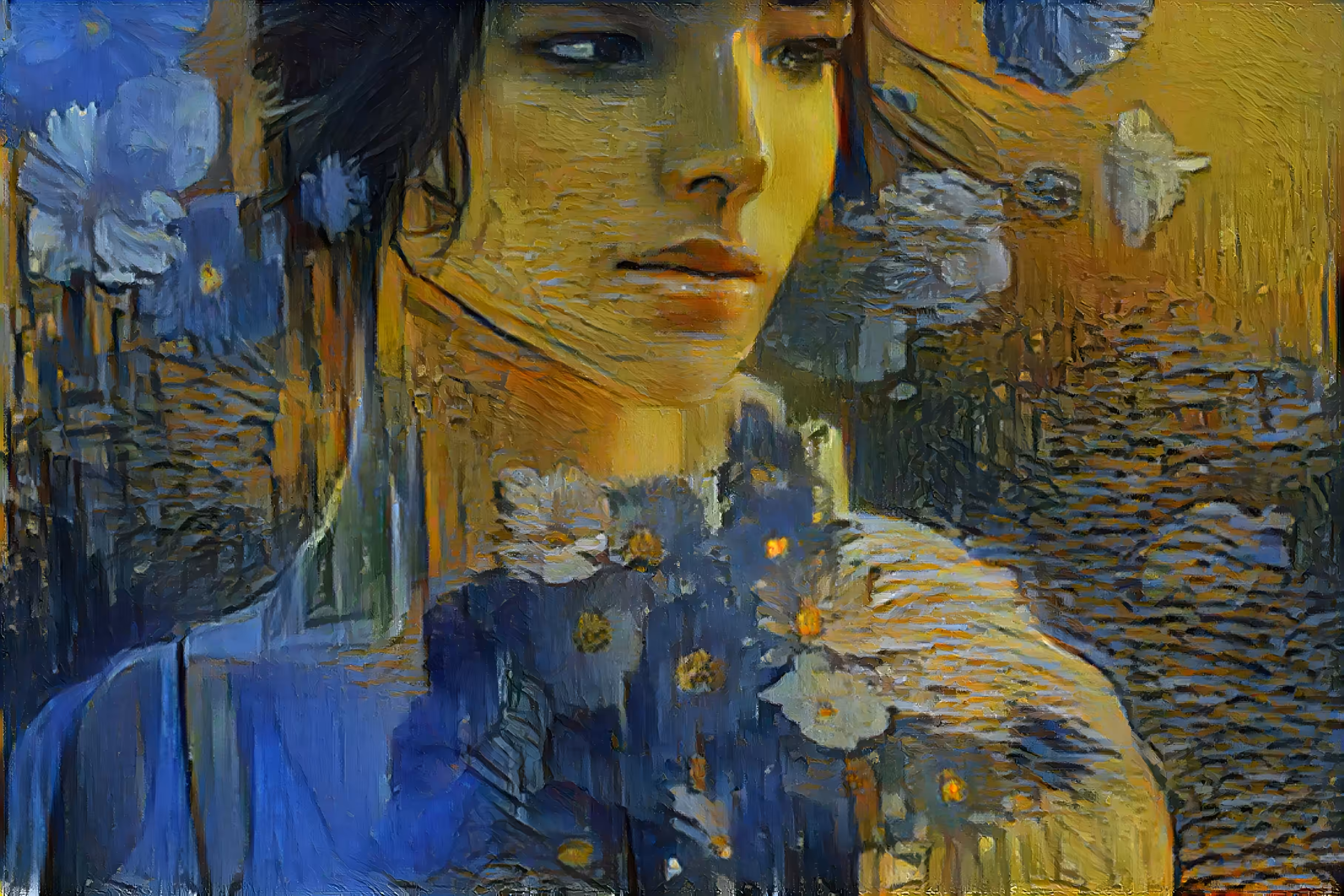 Woman in The Cafe Terrace at Night