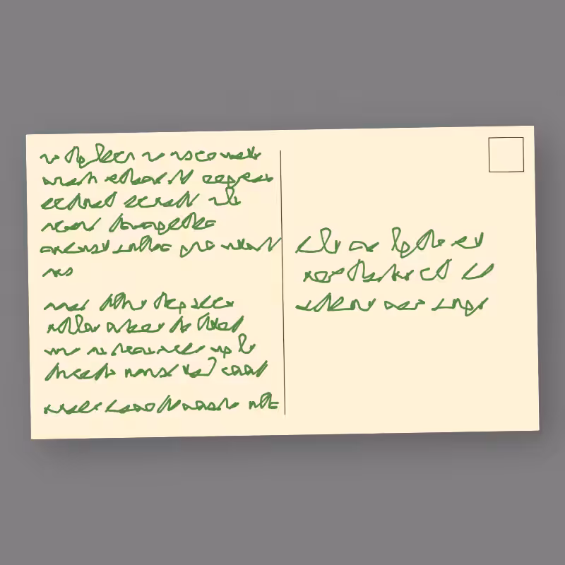 Unmailed Postcards #1
