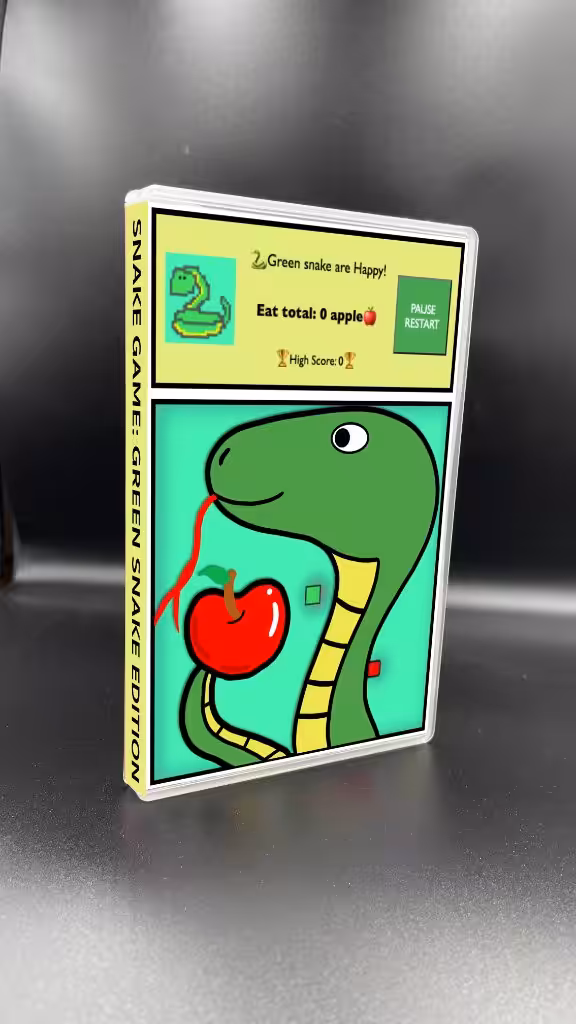 Snake Game: Green snake edition