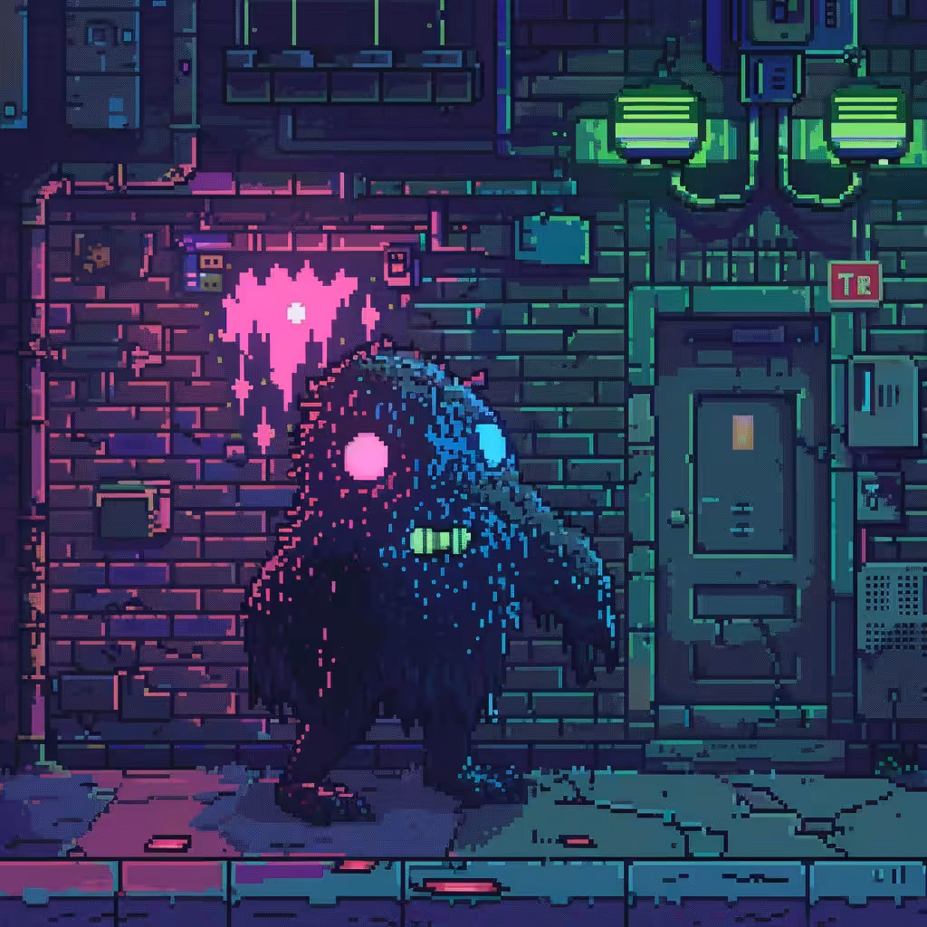 Neon Lamp Monsters on Base #12