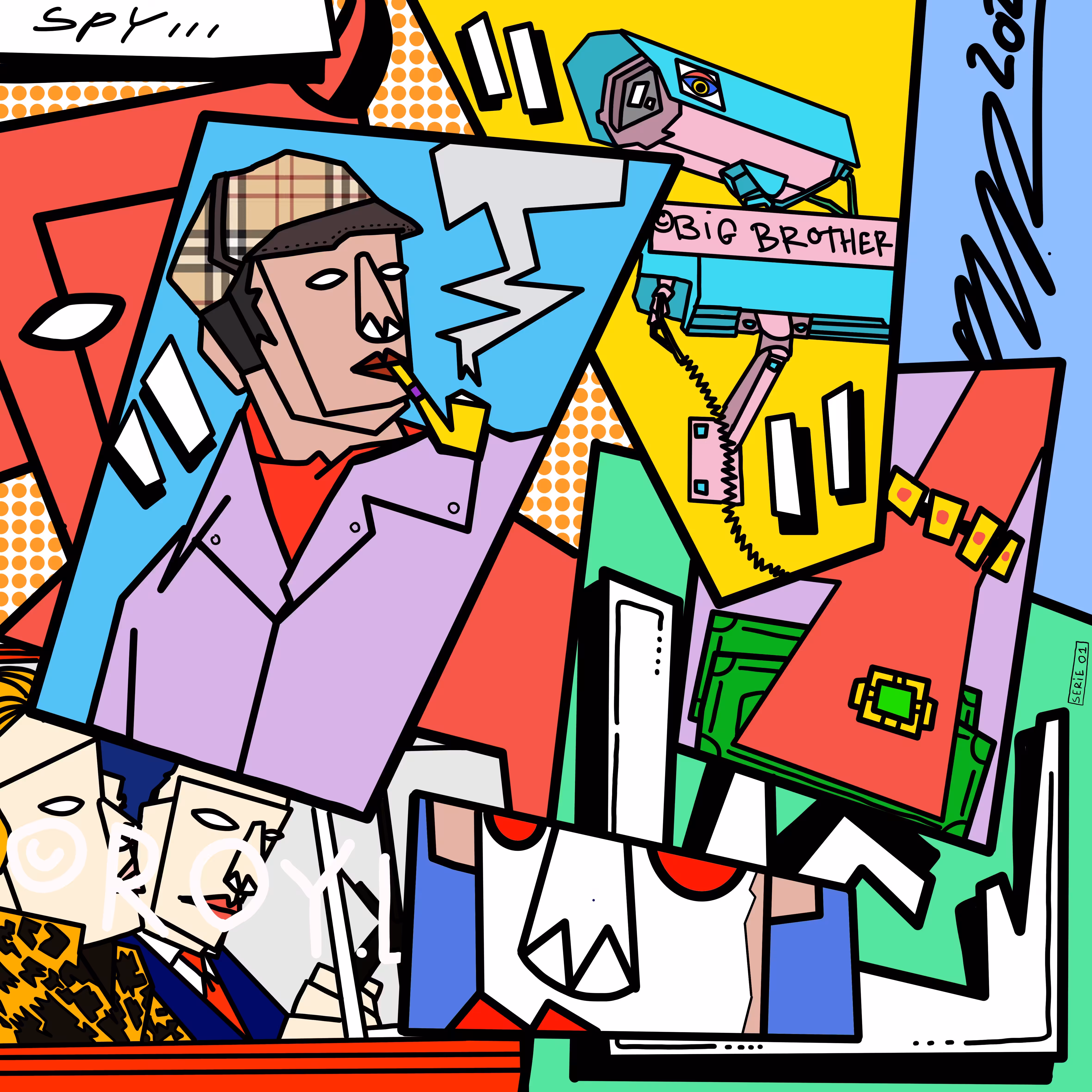 Patchwork Kubik n°2 : "Spy" 