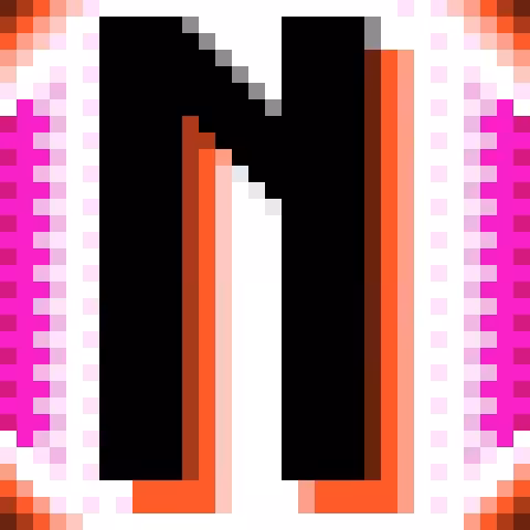 Drop Cap "Stamped One" Letter N