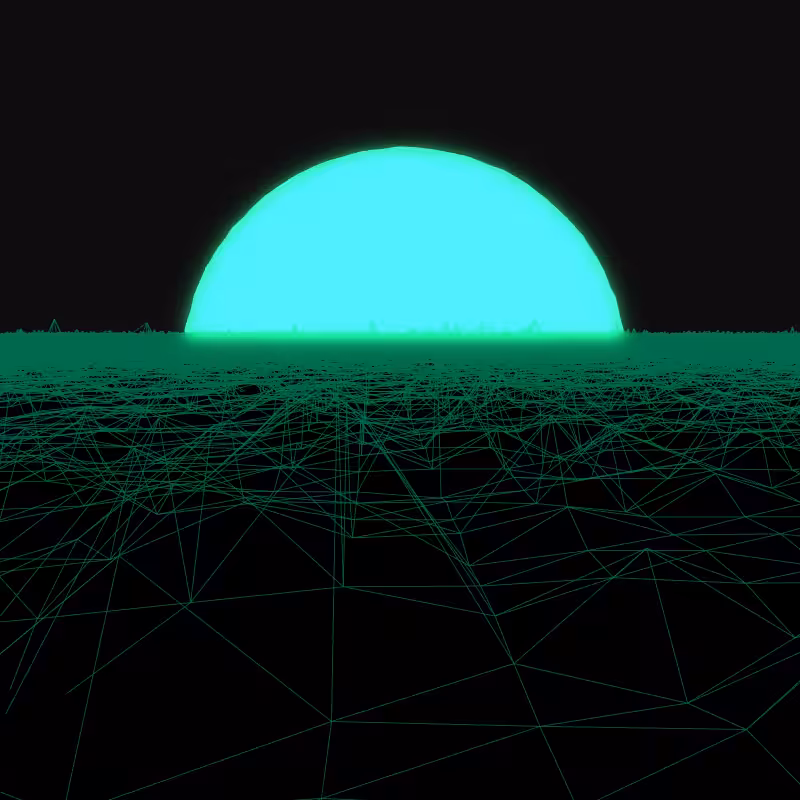 Generative Retrowave Field #37