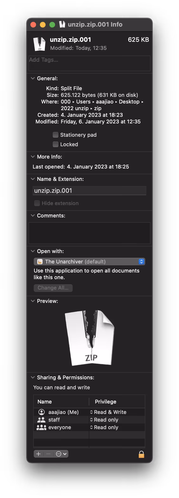 Unzip #5