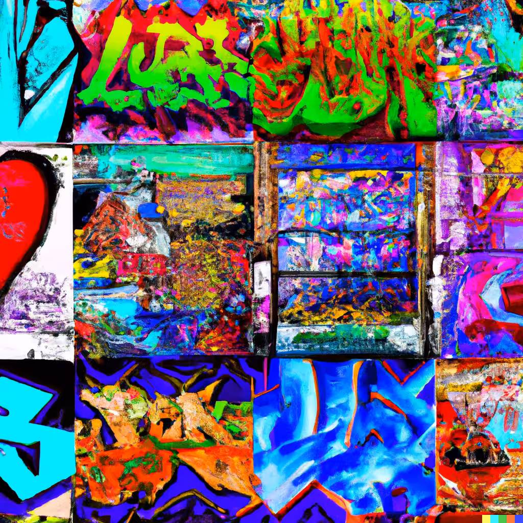 AI Street Art Collage No. 7