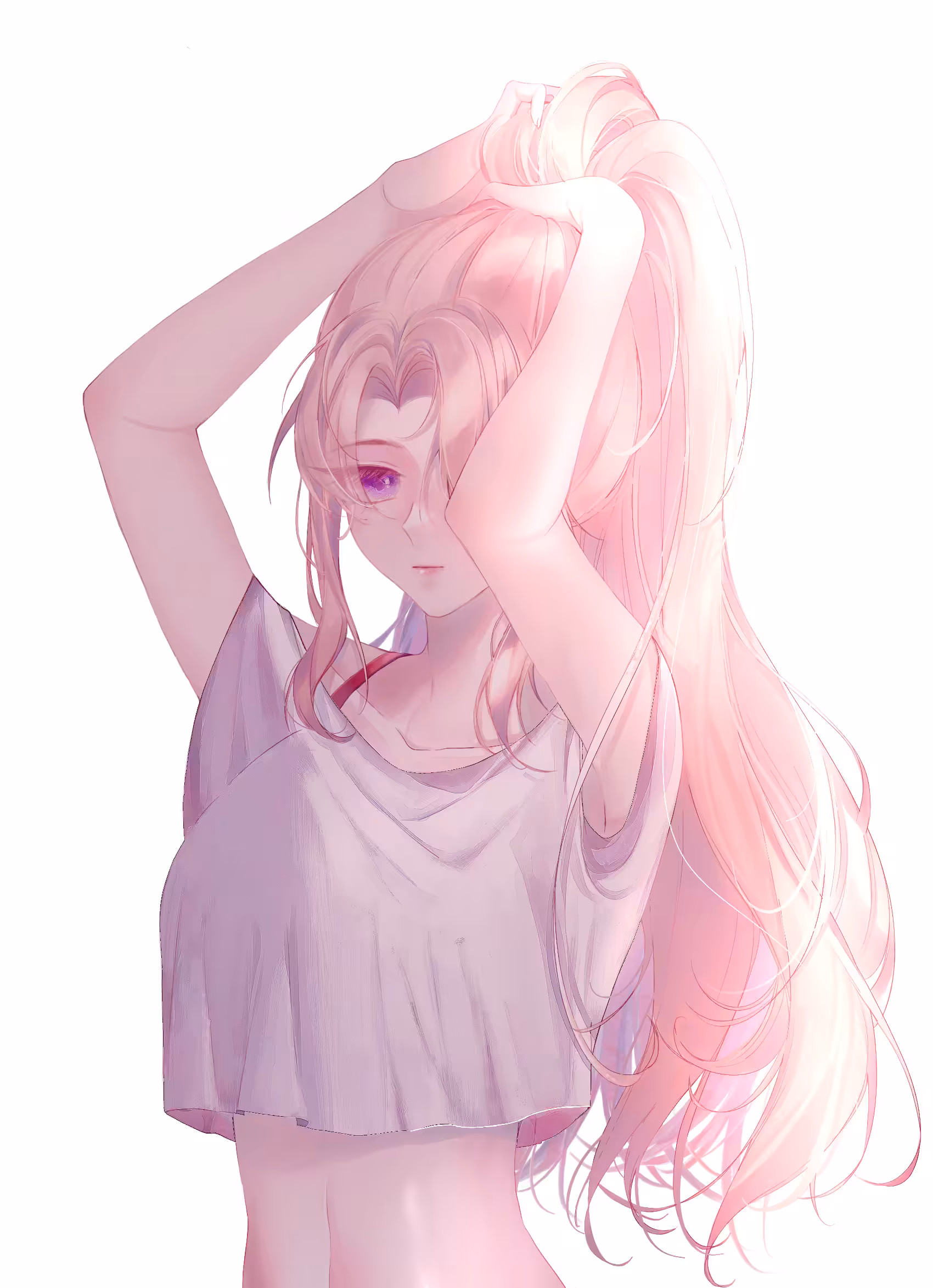 Tying hair