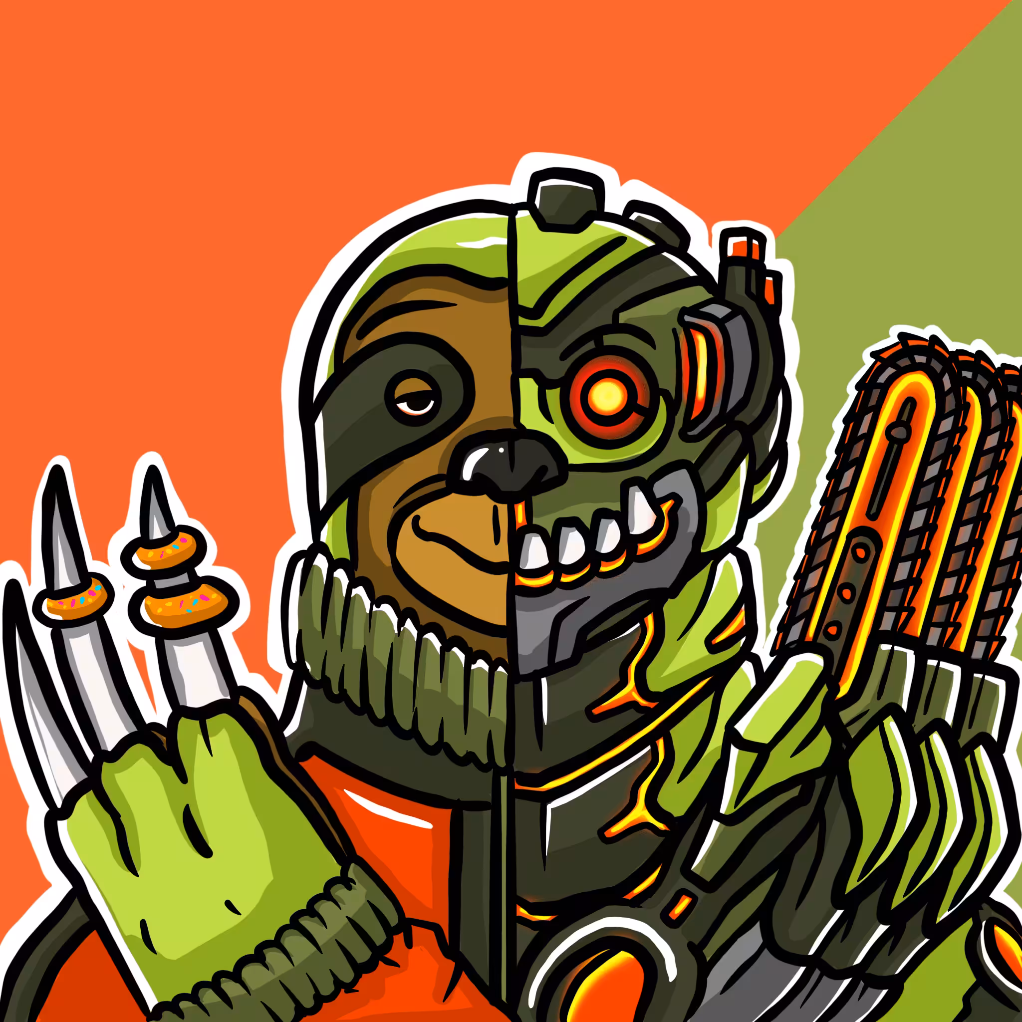 Mirror Zoo: Sloth / Saw man (rare)