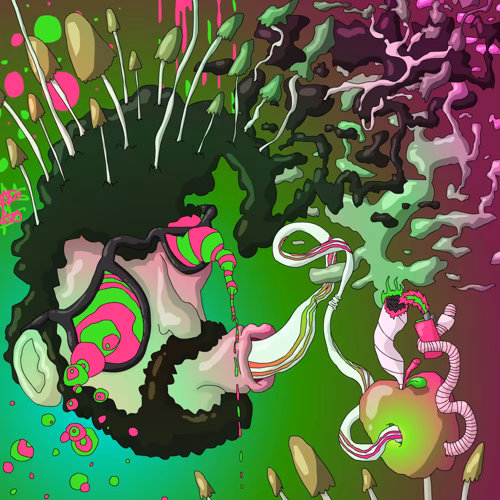 Shroomin' Sam Illustration