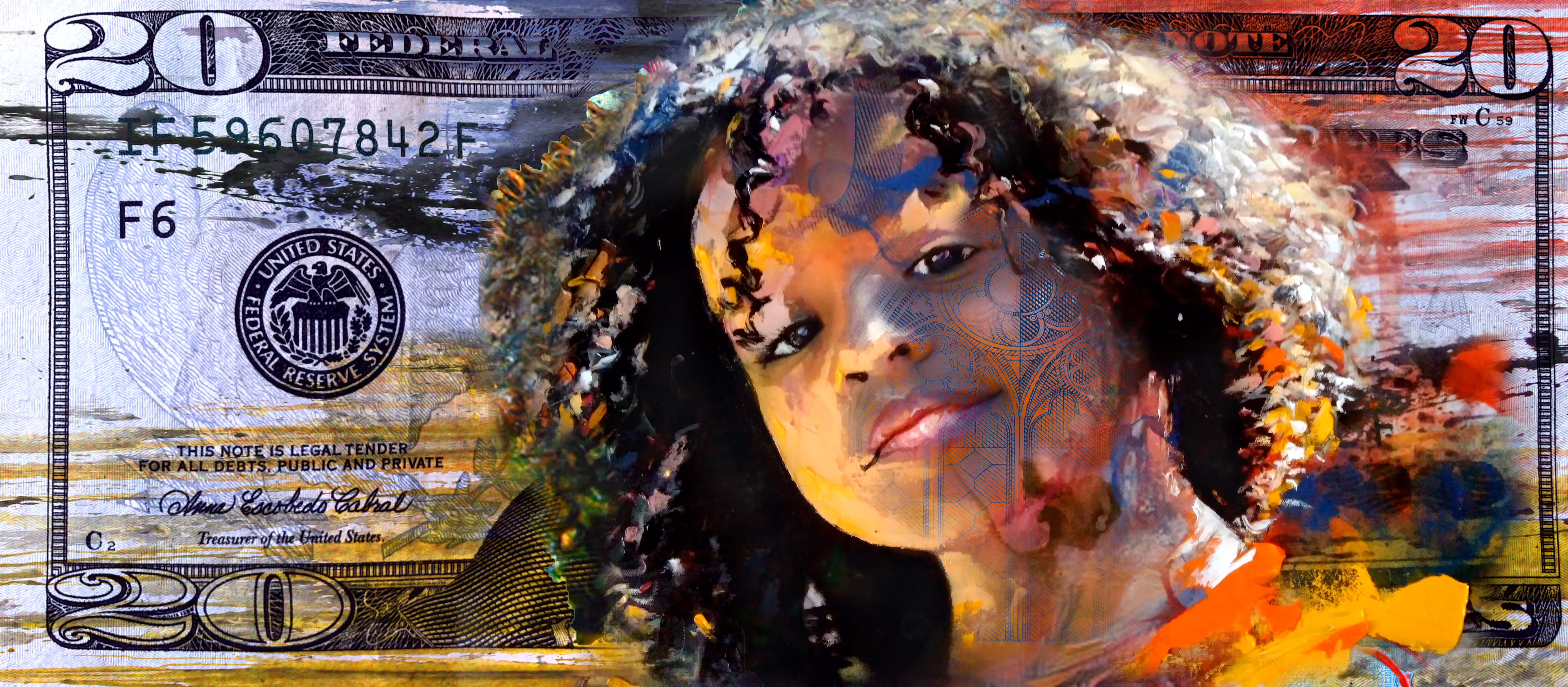 Selfie on banknotes