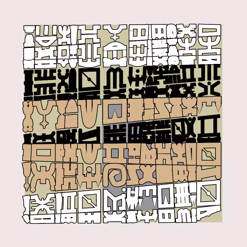 "Alphabetic ancestral signs" - (Matrix v3) #3