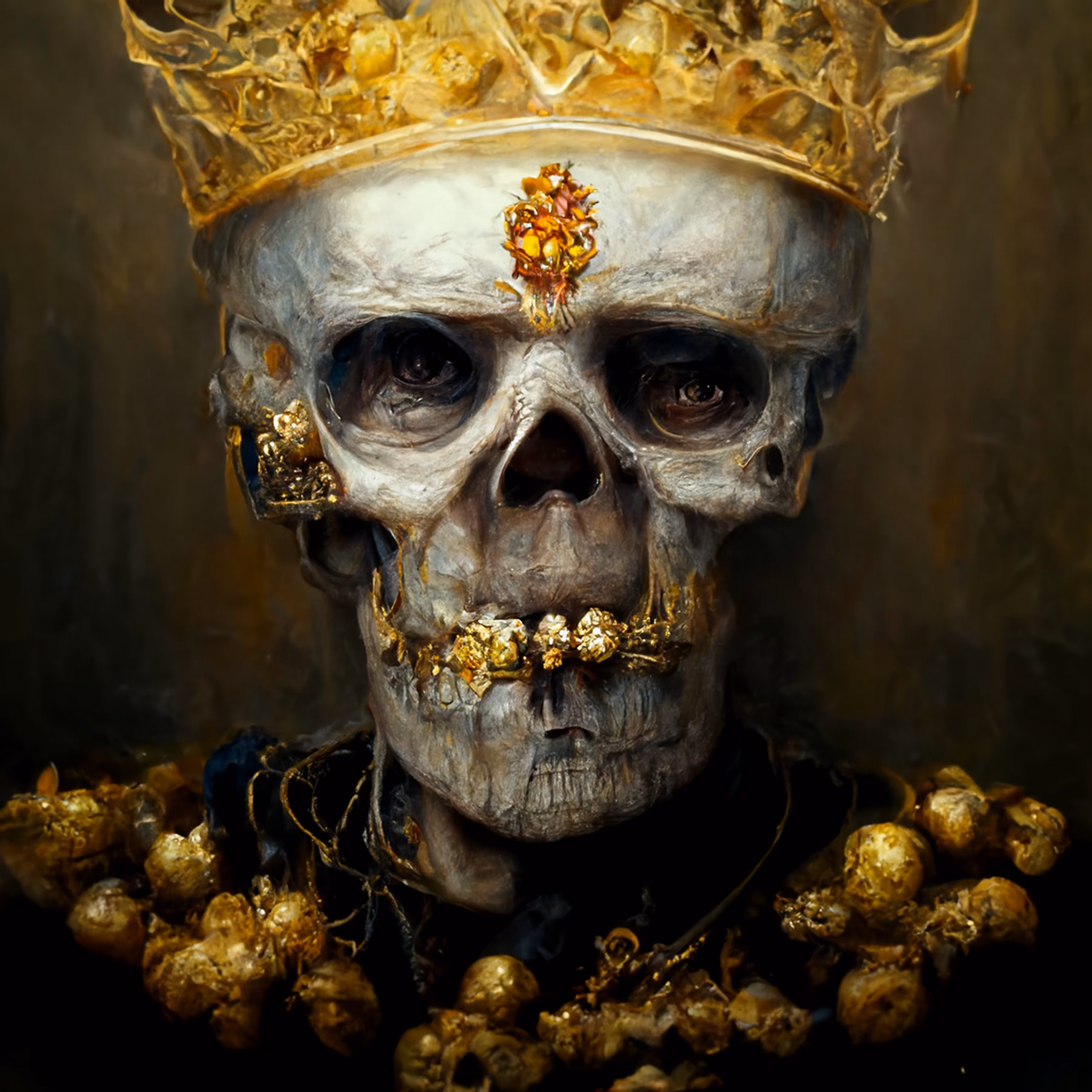No 10 in the King Skulls Series by Rex Luciferius a rare 1/1 NFT by Rex for #darktez 2022