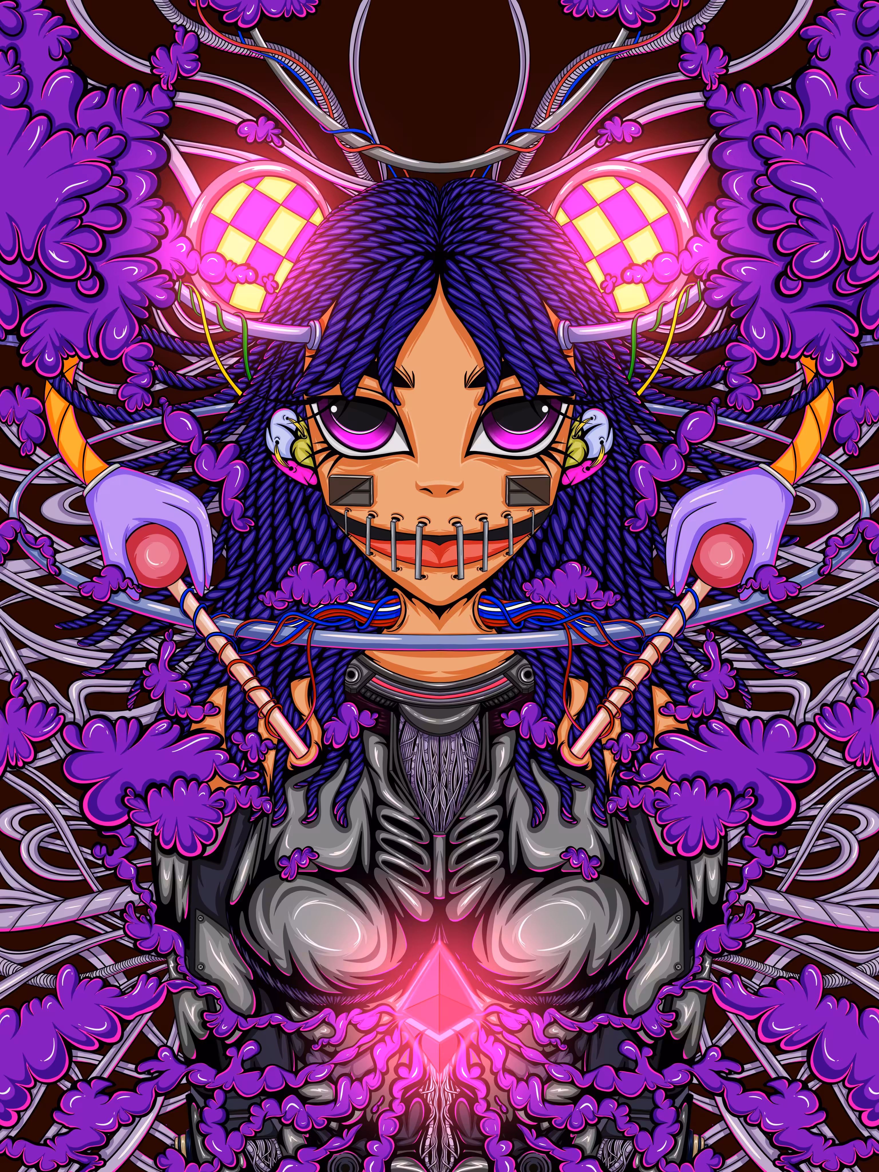 Robot Lady Voodoo dolls