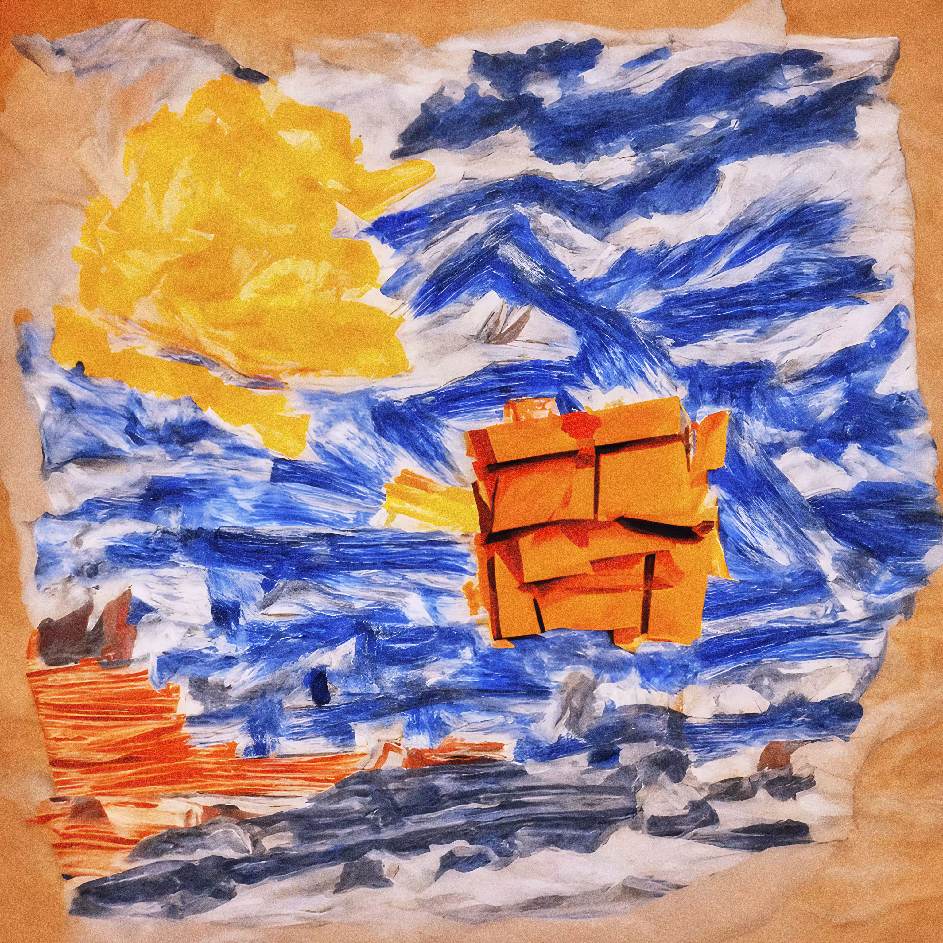 A cloudy sunset.