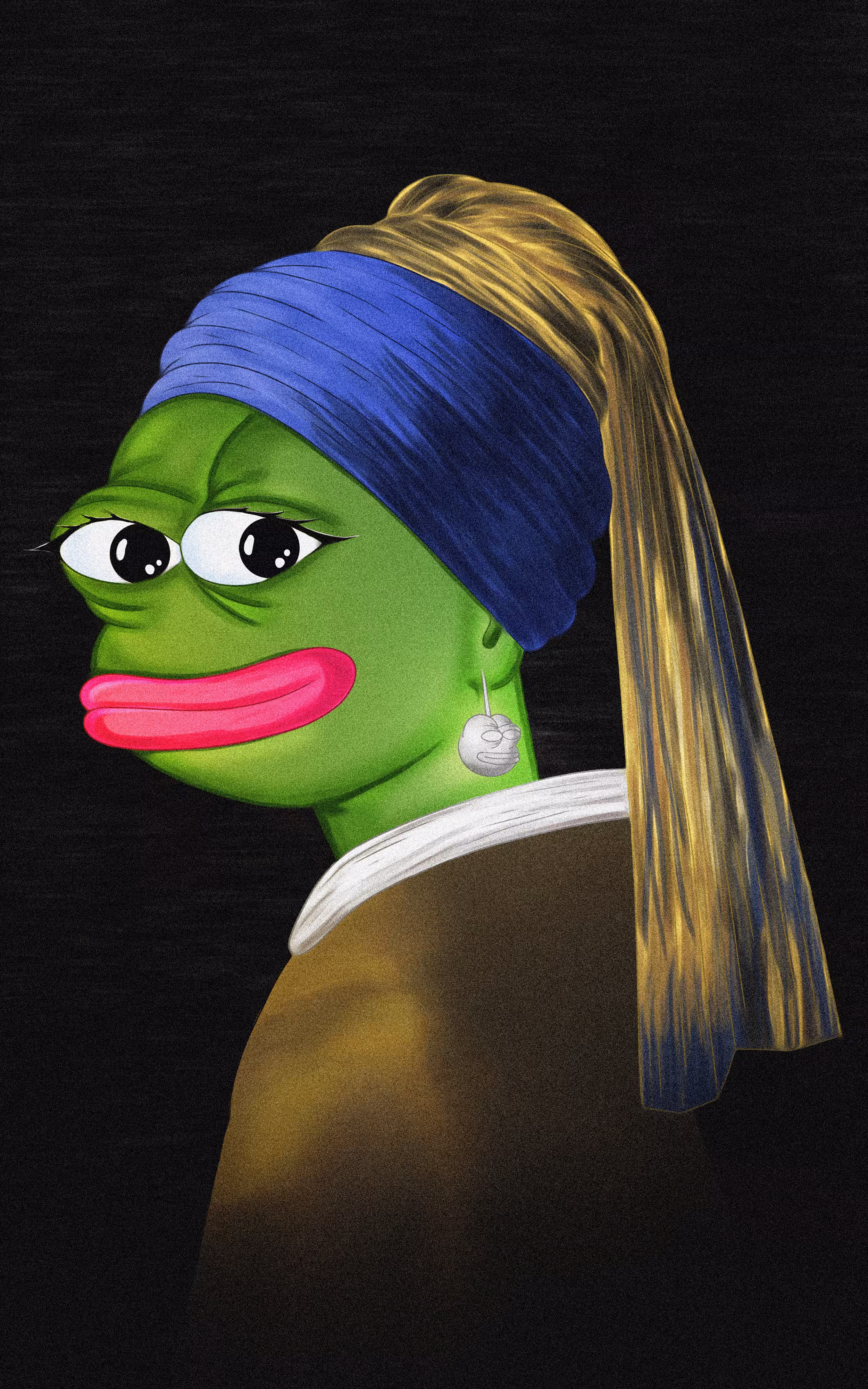 girl with pepe earrings 🐸