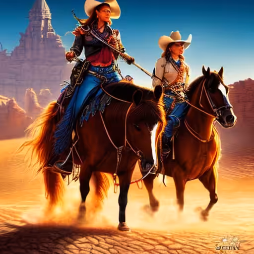 Yellow Gallup Cowgirls 