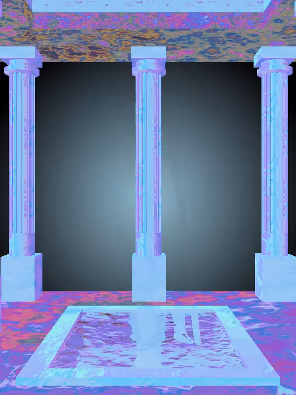 HeavenComputer: The Fading Angry Aqua Green Woman #6168