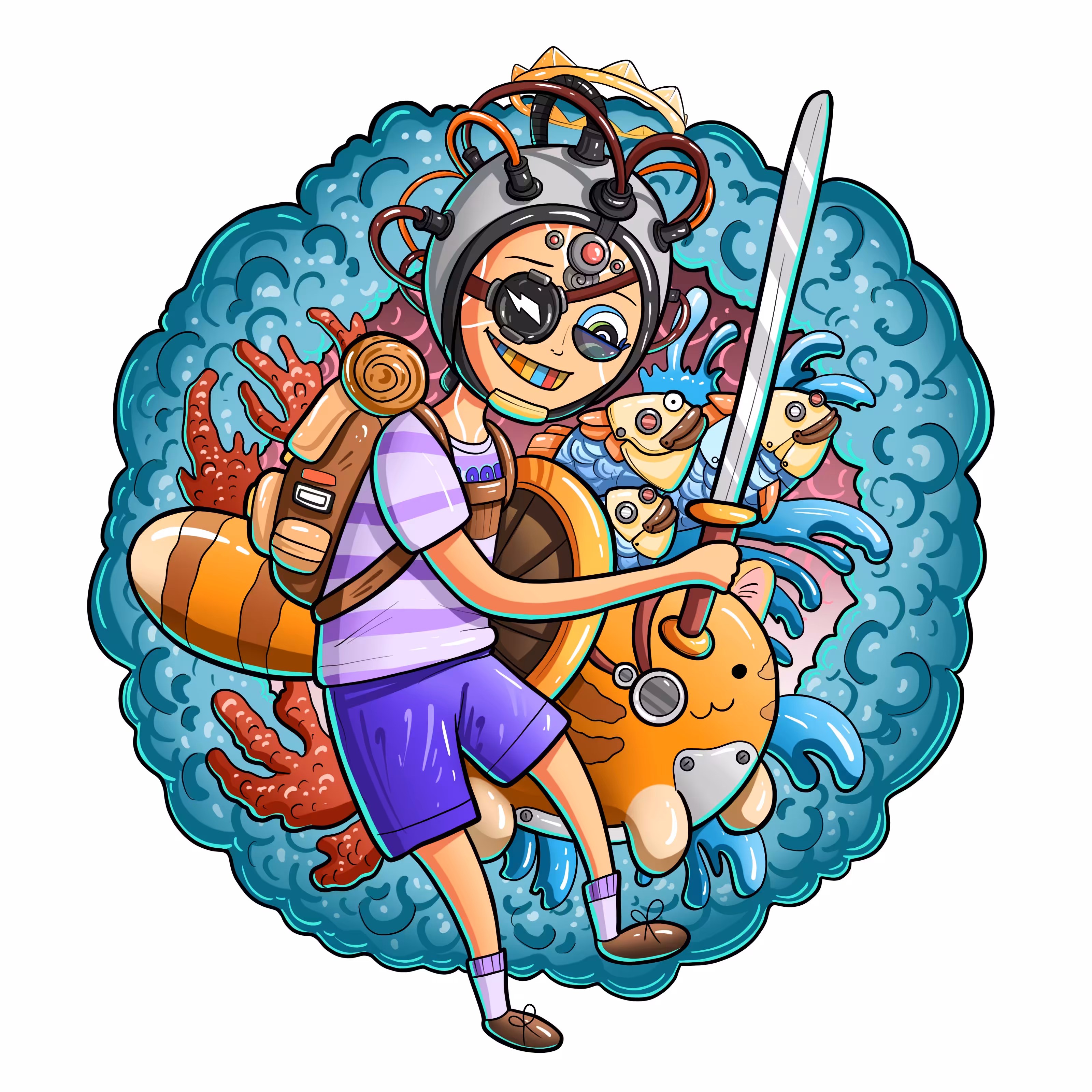 Adventurer. Stamp "Tea party"