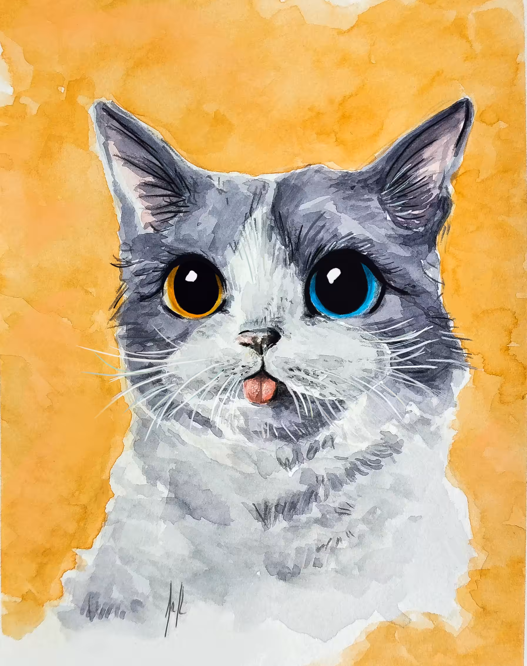 Citrine Crystal Cat