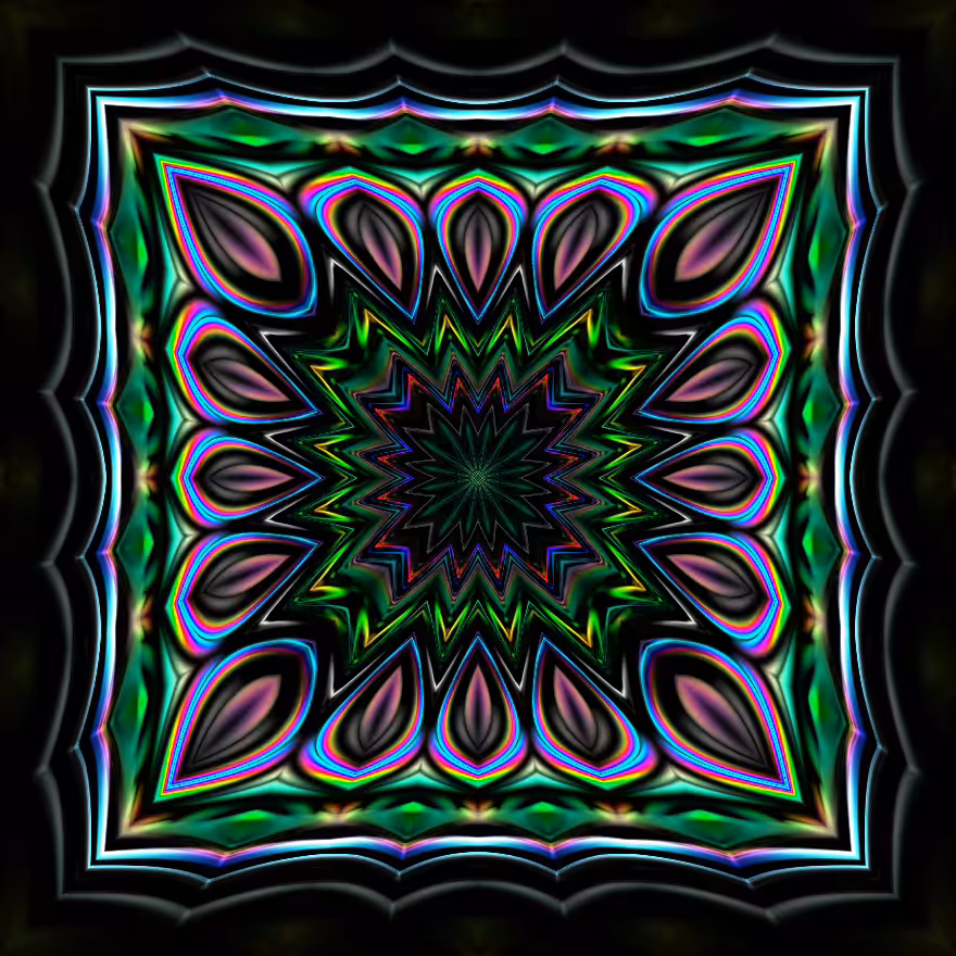 THE Abstract Peacock  