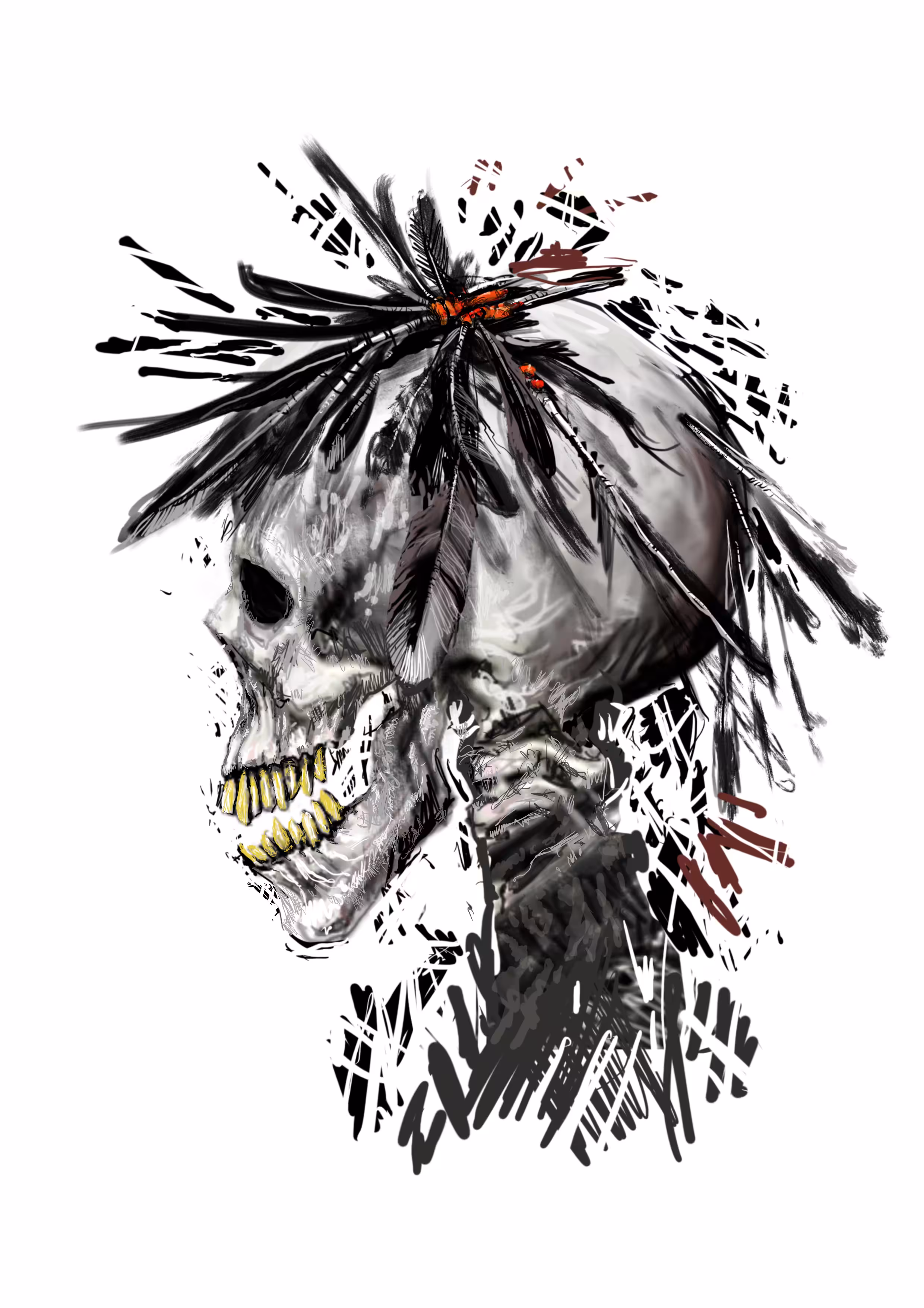 Feathered Skull