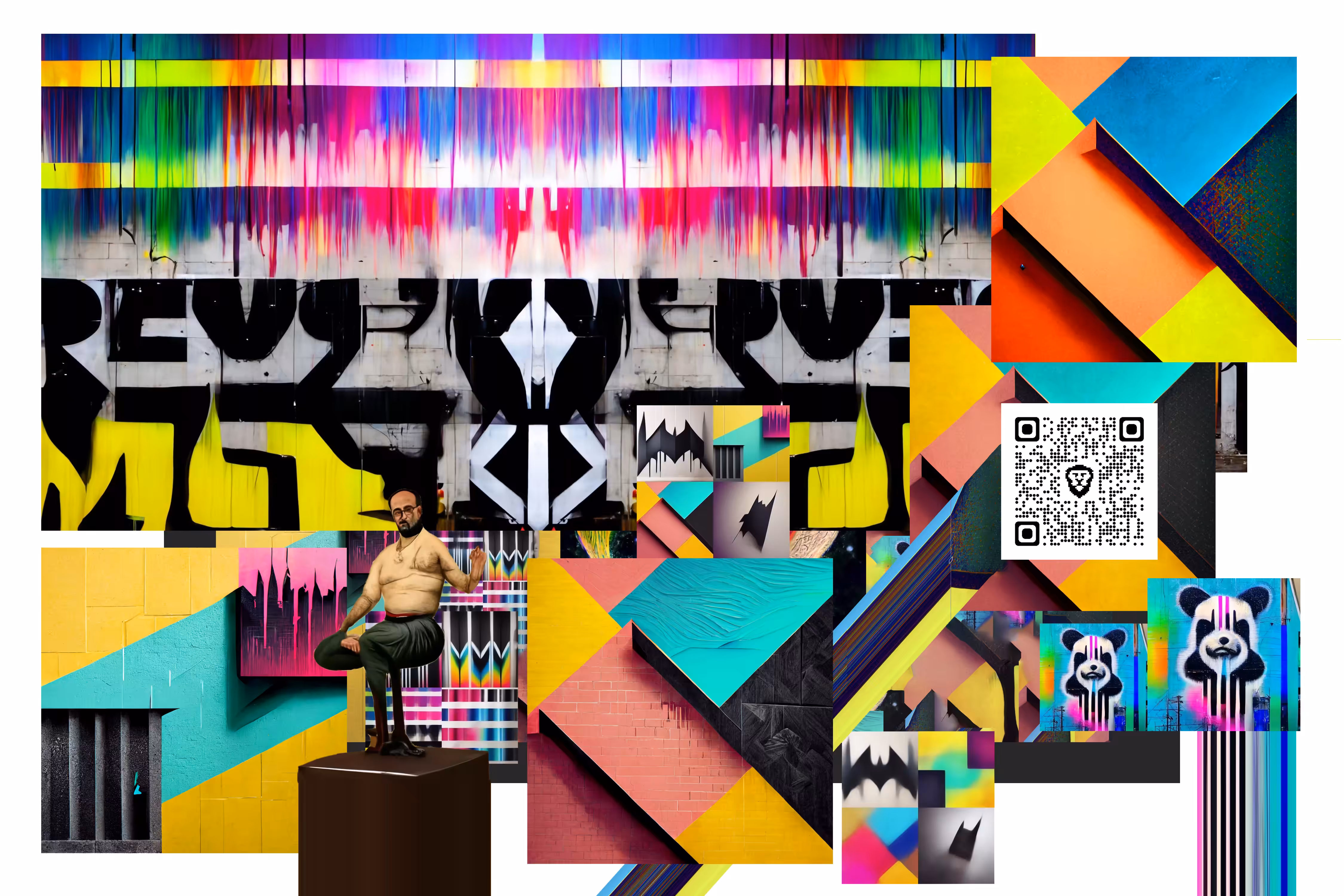 Street Art Critic ++ ready-made QR ++ bat papi